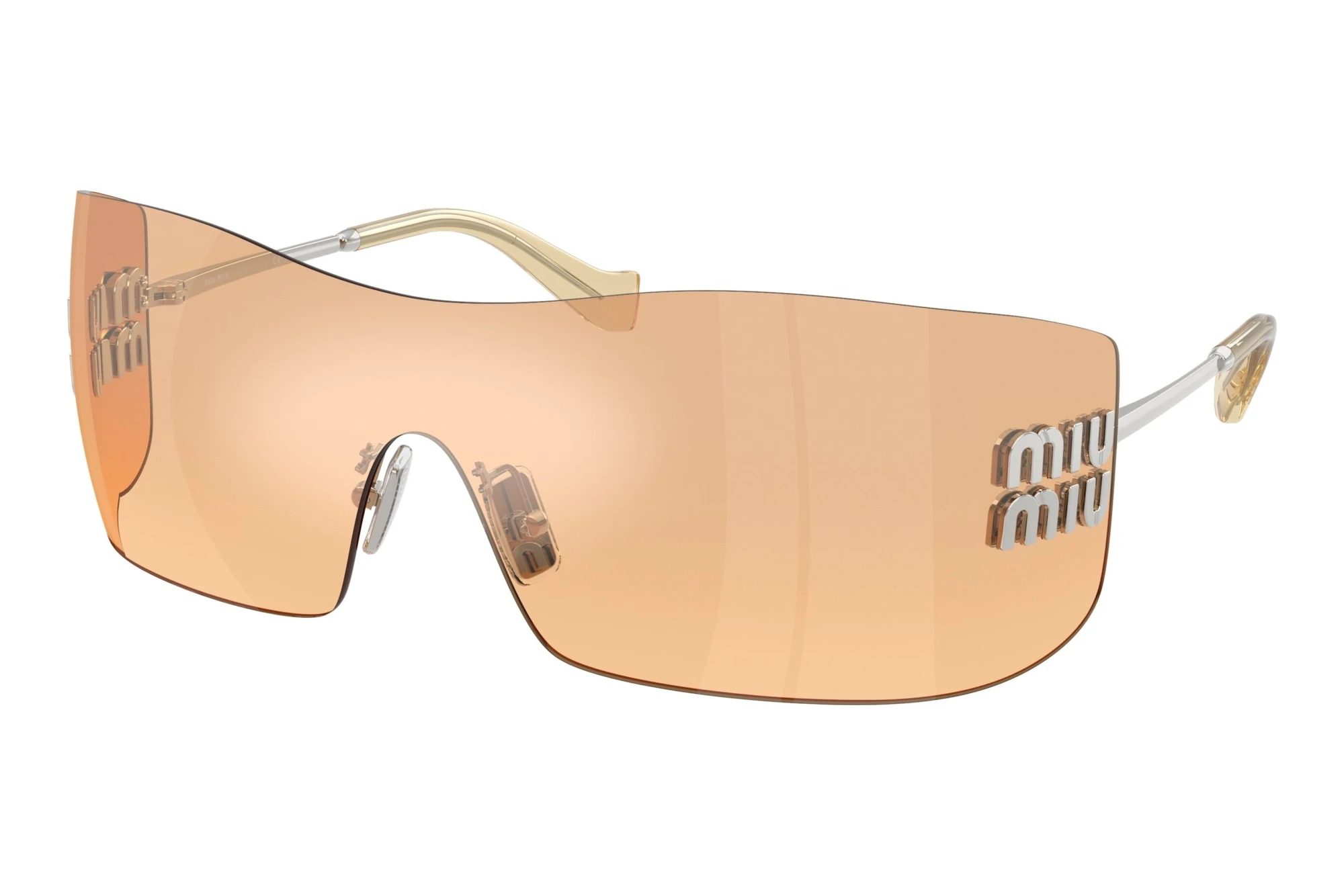 Miu Miu MU B53S 1BC80Y Orange Mirror Silver GradientSilver Miu Miu MU B53S 1BC80Y Orange Mirror Silver GradientSilver