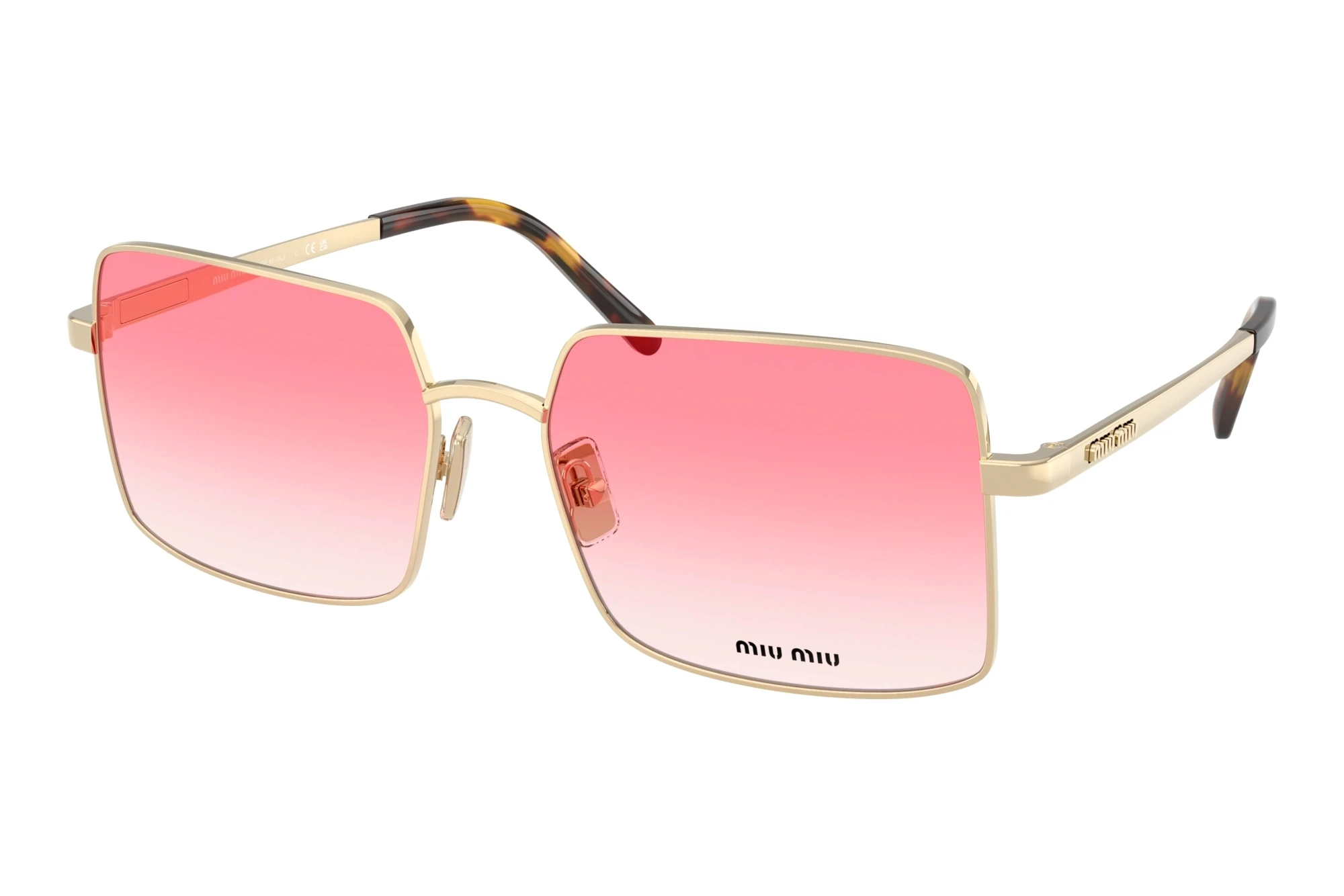 Miu Miu MU C53S ZVN81E Shaded PinkPale Gold Miu Miu MU C53S ZVN81E Shaded PinkPale Gold