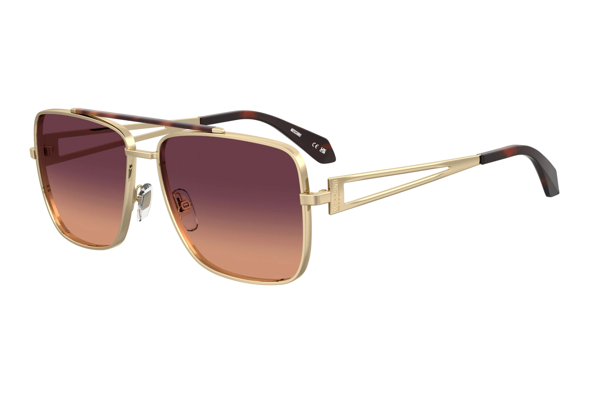 Moschino MOS218/S 000/3X BURGUNDY SHADEDROSE GOLD Moschino MOS218/S 000/3X BURGUNDY SHADEDROSE GOLD