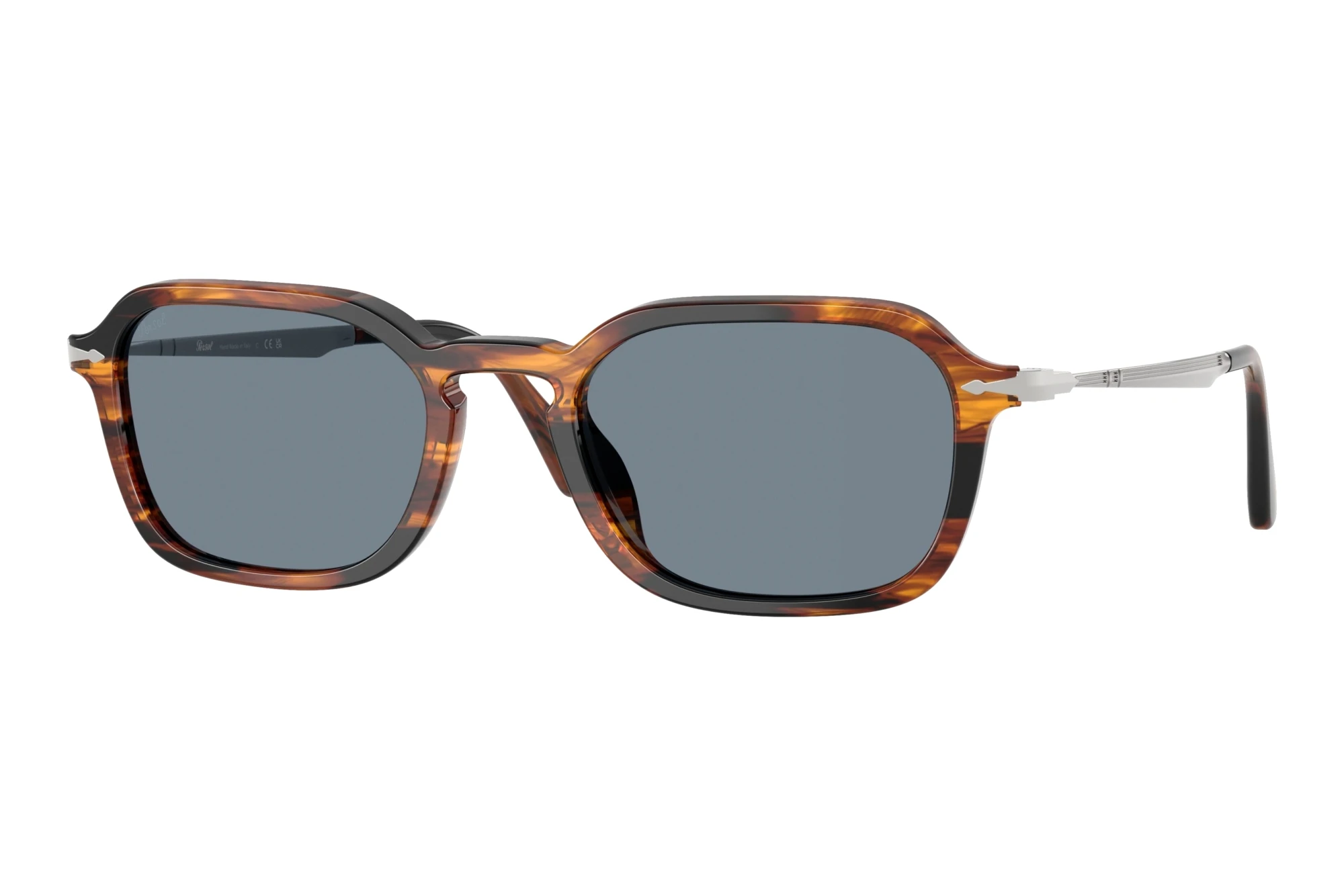 Persol PO3381S 123556 Light BlueStriped Black & Brown Persol PO3381S 123556 Light BlueStriped Black & Brown