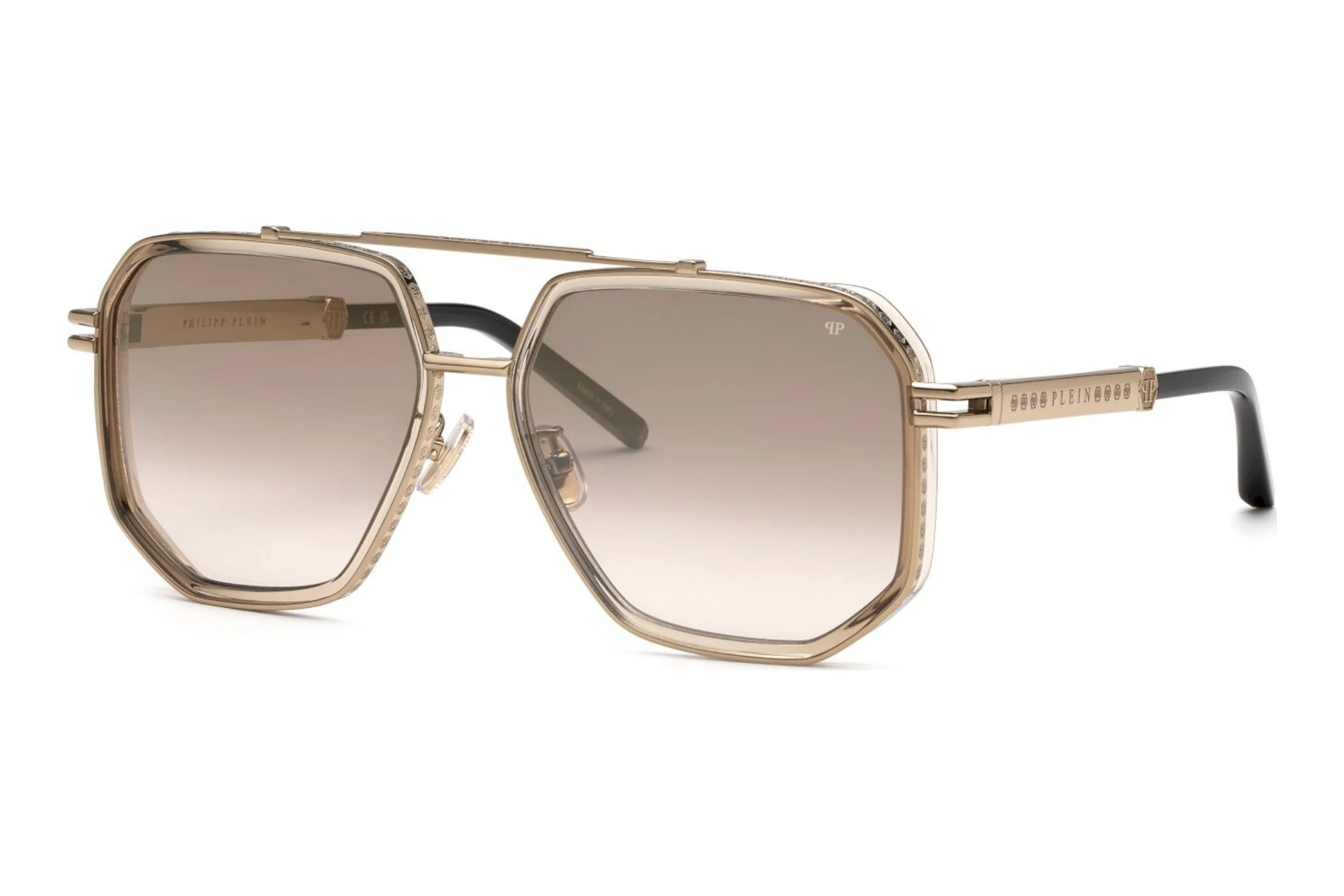 Philipp Plein SPP187M 8L7G BROWN GRADIENT/MIRROR GOLDSHINY GREY GOLD/MATT Philipp Plein SPP187M 8L7G BROWN GRADIENT/MIRROR GOLDSHINY GREY GOLD/MATT