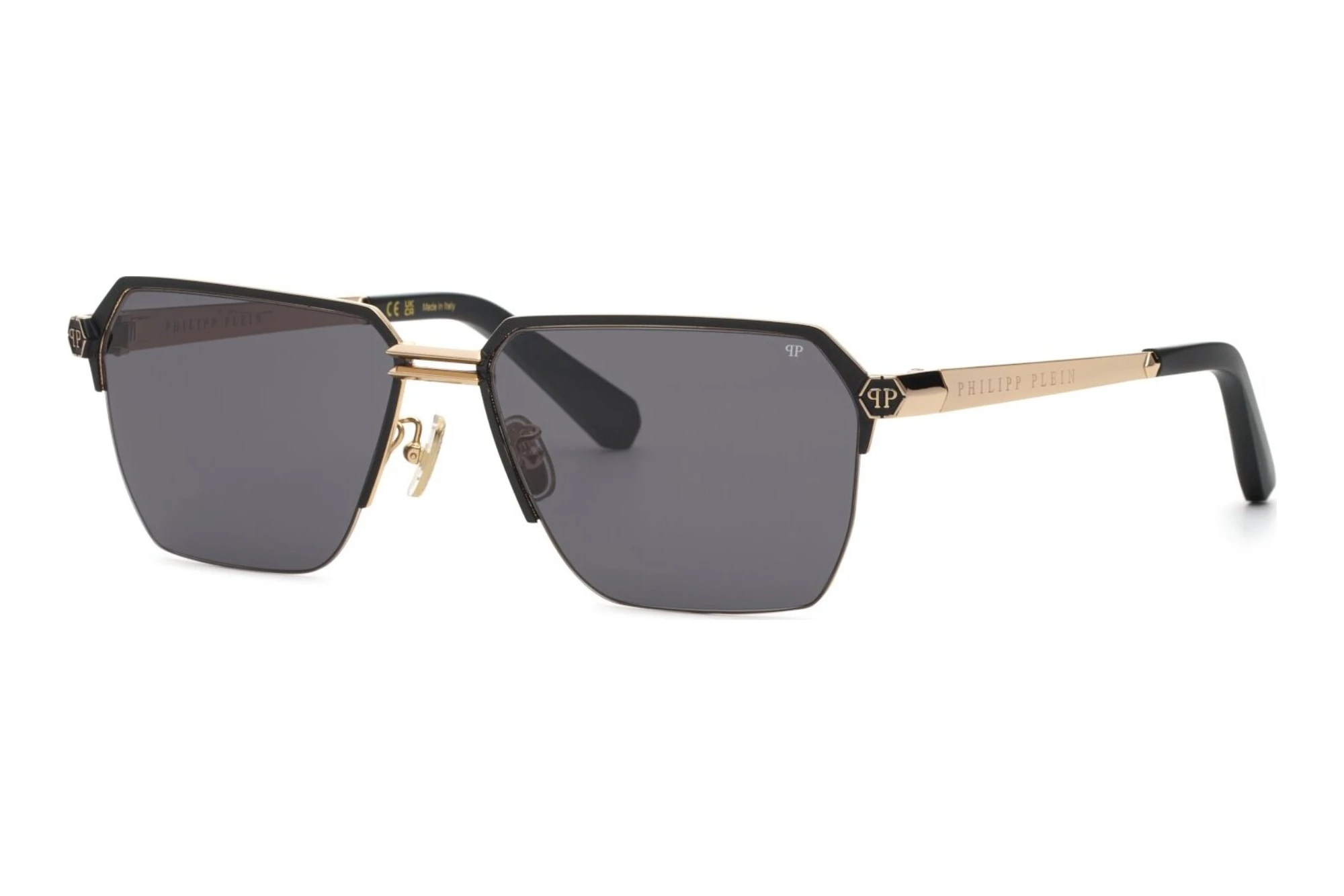 Philipp Plein SPP225M 0302 SMOKEROSE GOLD WITH SEMI MATT BLACK PARTS Philipp Plein SPP225M 0302 SMOKEROSE GOLD WITH SEMI MATT BLACK PARTS