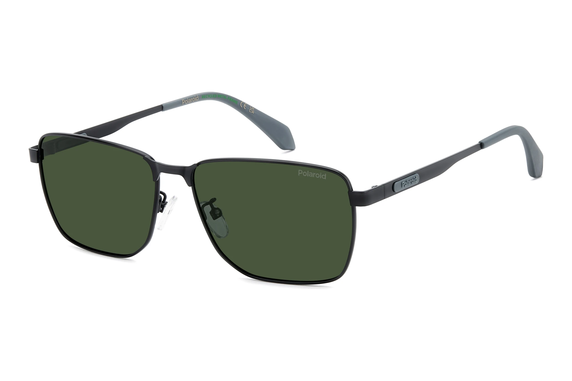Polaroid PLD 2171/G/S/X 124/UC GREEN POLARIZEDMATTE BLACK SILVER Polaroid PLD 2171/G/S/X 124/UC GREEN POLARIZEDMATTE BLACK SILVER