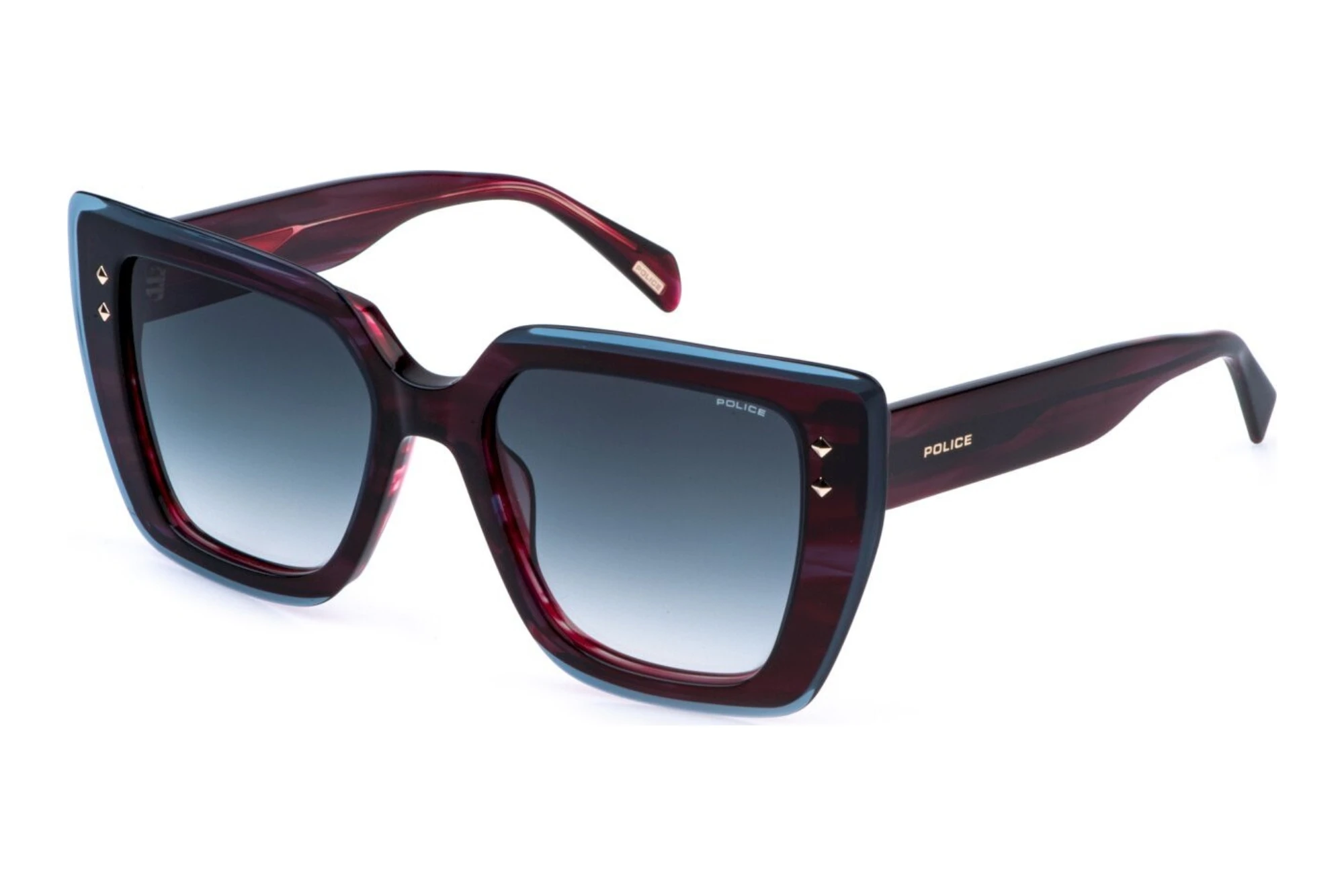Police SPLR98 0P60 BLUE GRADIENT BLUESHINY STRIPED VIOLET/RED Police SPLR98 0P60 BLUE GRADIENT BLUESHINY STRIPED VIOLET/RED
