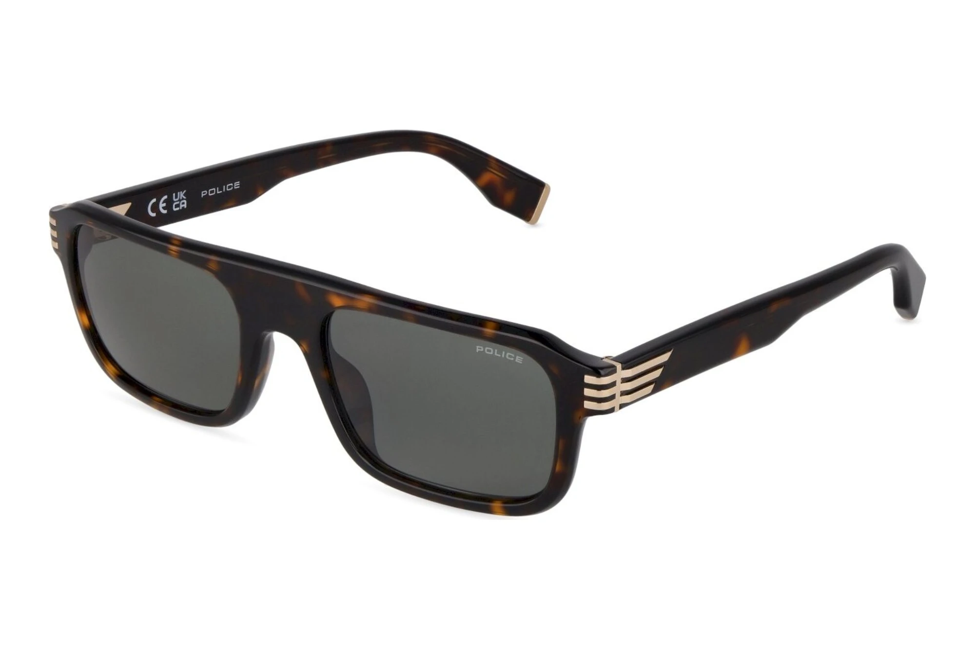 Police SPLV36 0722 GREENSHINY DARK HAVANA Police SPLV36 0722 GREENSHINY DARK HAVANA