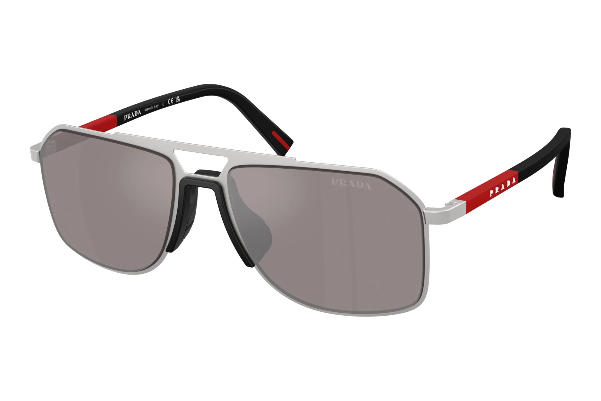 Prada Linea Rossa PS B51S 18X80I Purple Brown Mirror SilverMatte Silver Prada Linea Rossa PS B51S 18X80I Purple Brown Mirror SilverMatte Silver
