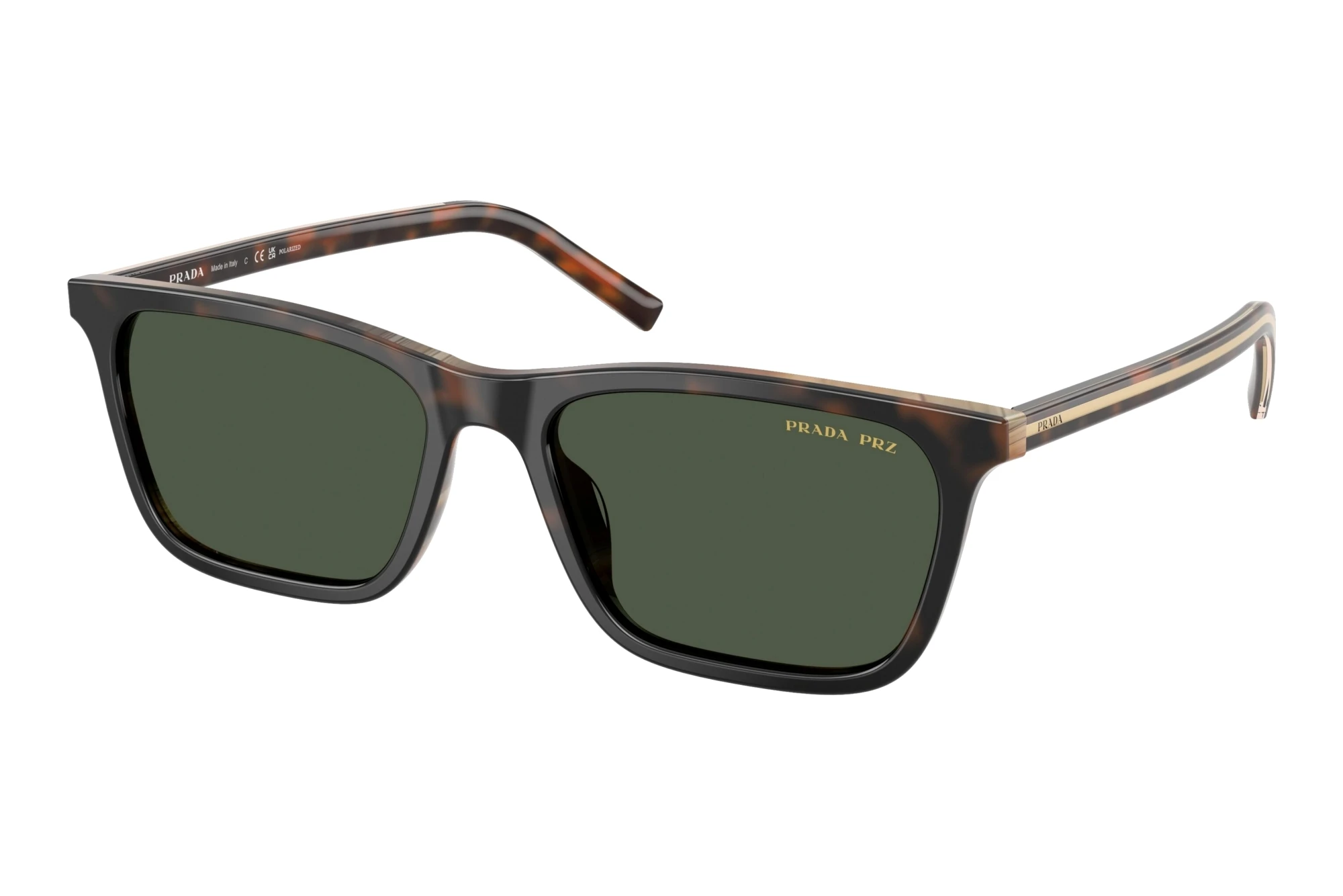 Prada PR D19S 20P90V Dark Green PolarizedCherry Tortoise/Tabacco Horn Prada PR D19S 20P90V Dark Green PolarizedCherry Tortoise/Tabacco Horn