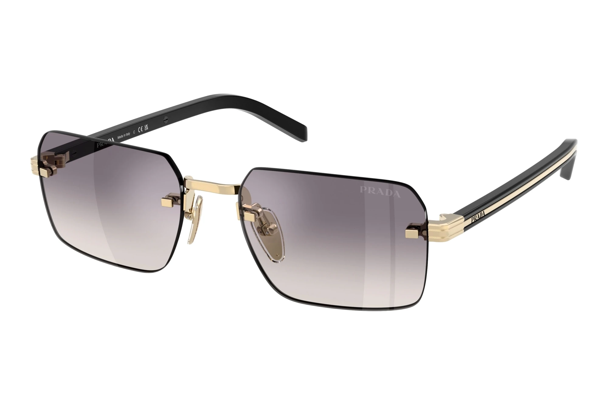 Prada PR D55S ZVN60W Blue Mirror SilverPale Gold Prada PR D55S ZVN60W Blue Mirror SilverPale Gold