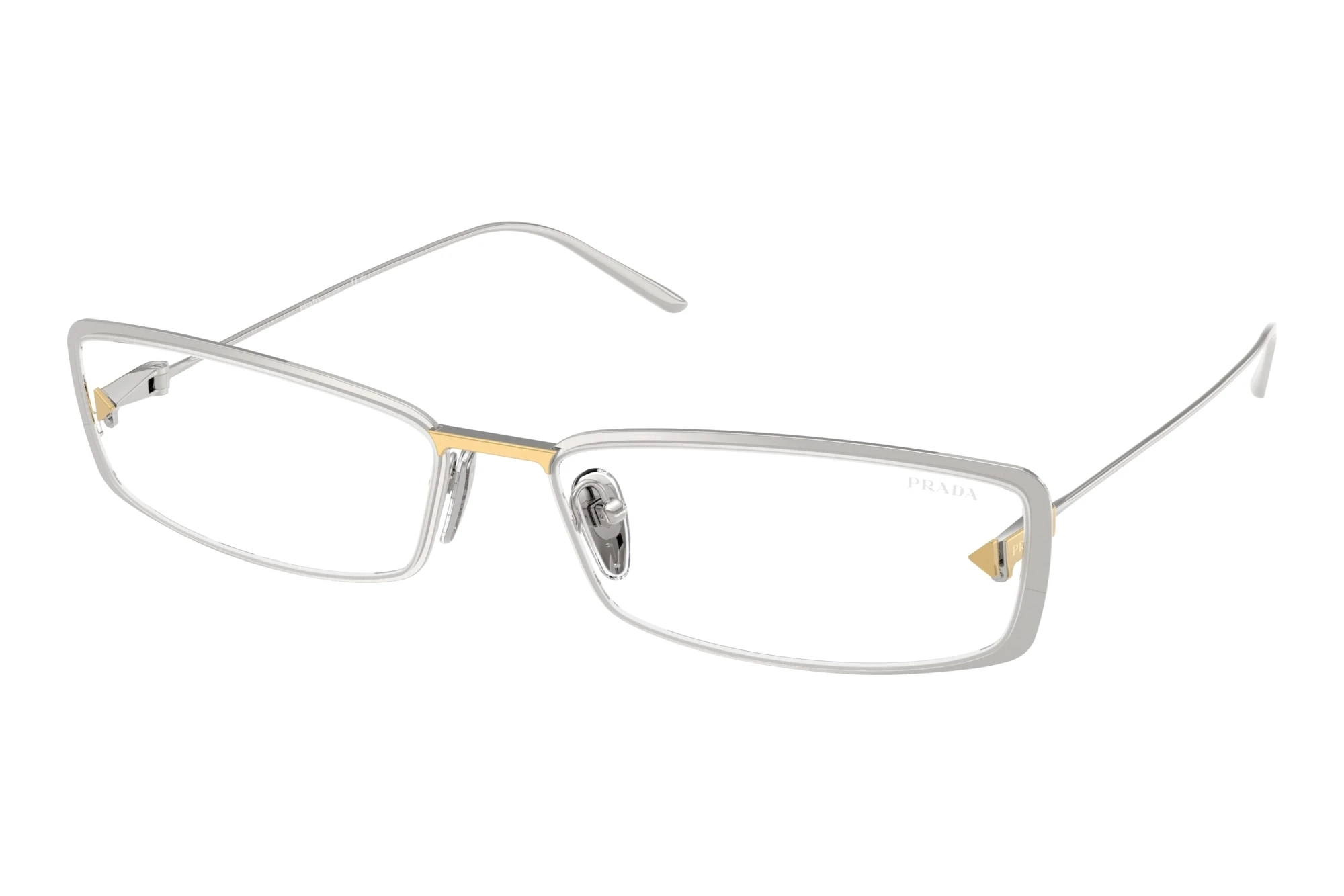 Prada PR D67S 1BC10W Clear Blue Light FilterSilver Prada PR D67S 1BC10W Clear Blue Light FilterSilver