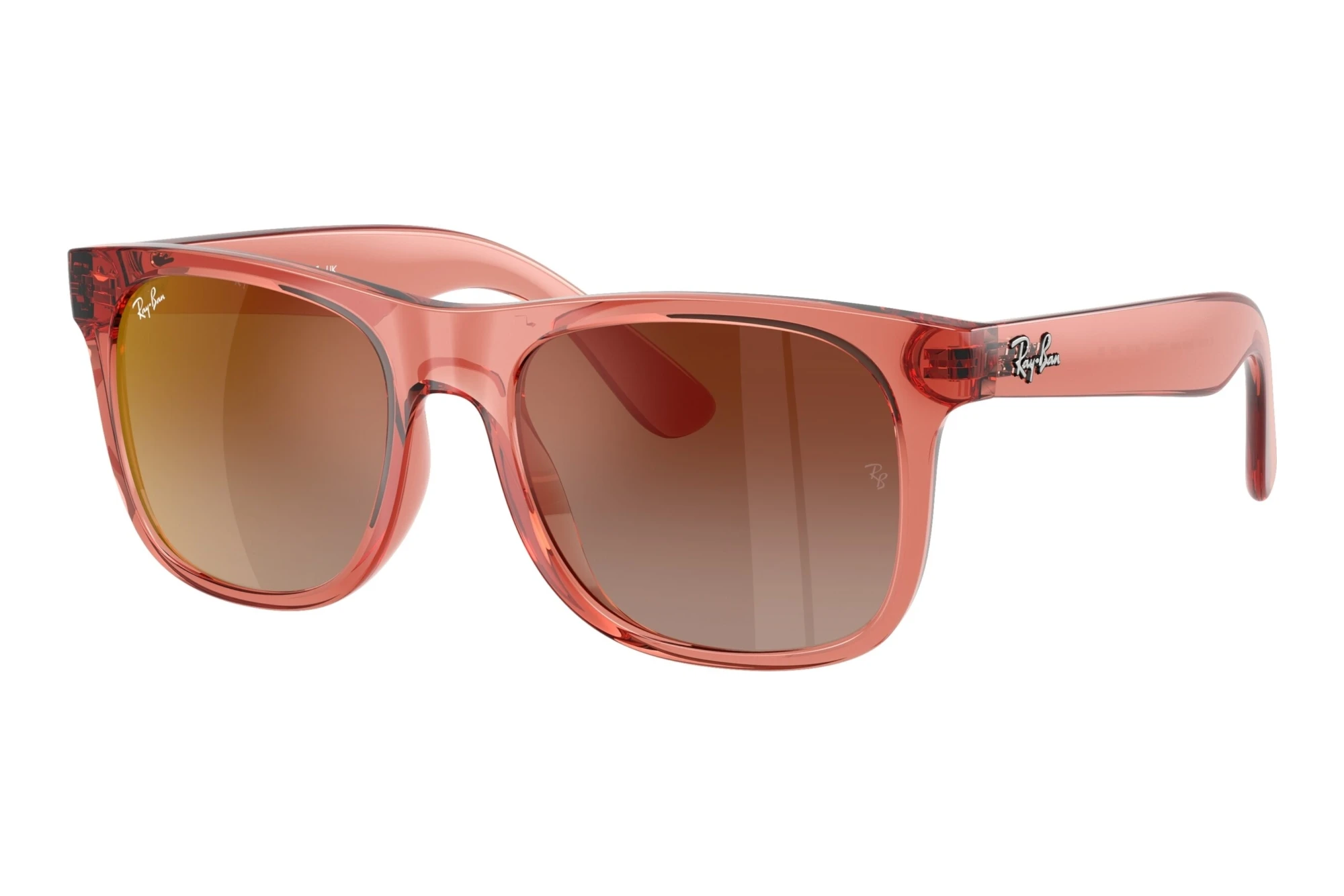 Ray-Ban Kids RJ9069S 7225S0 Brown Gradient Mirror RedTransparent Red Ray-Ban Kids RJ9069S 7225S0 Brown Gradient Mirror RedTransparent Red