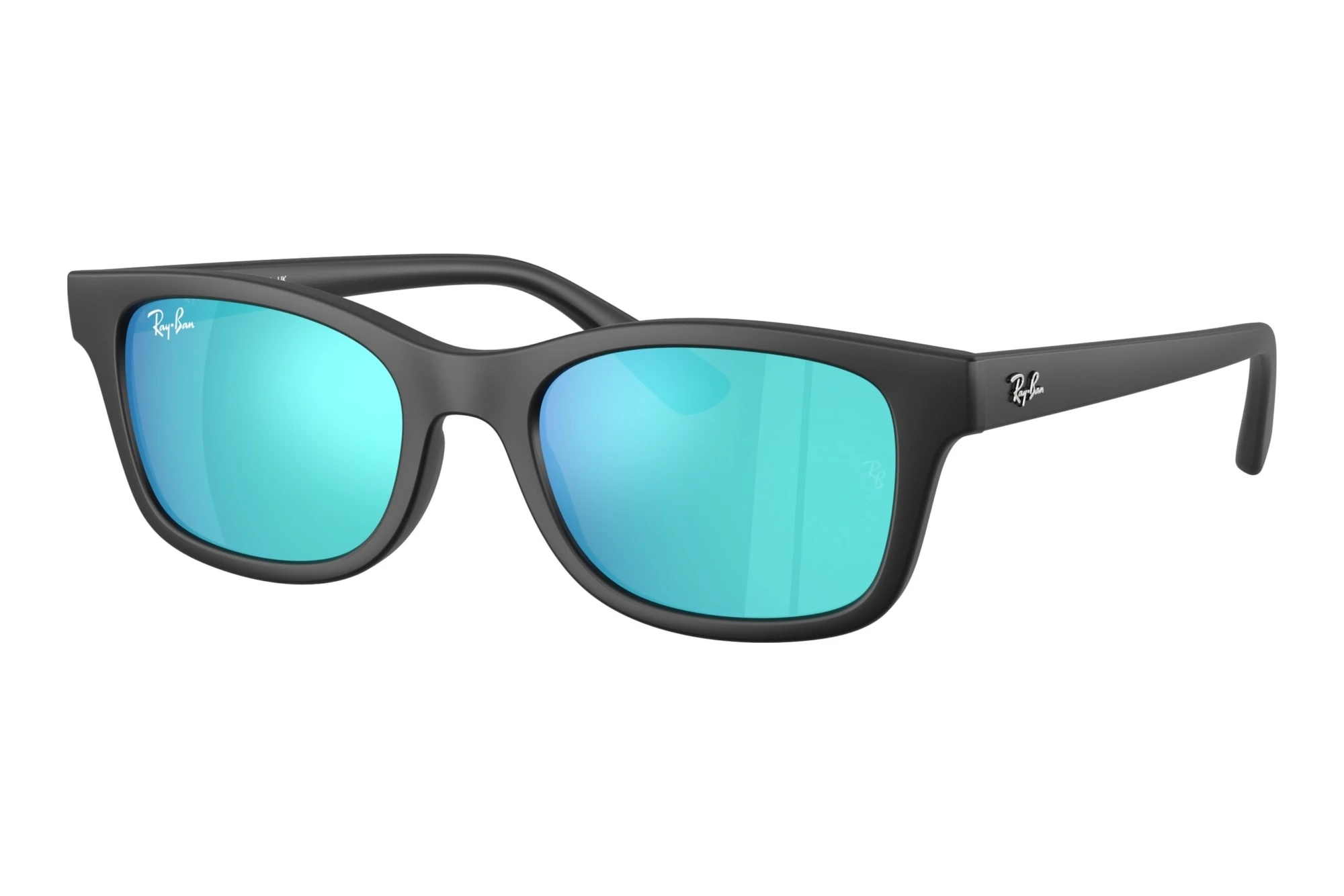 Ray-Ban Kids RJ9086S 100S55 Light Green Mirror BlueMatte Black Ray-Ban Kids RJ9086S 100S55 Light Green Mirror BlueMatte Black