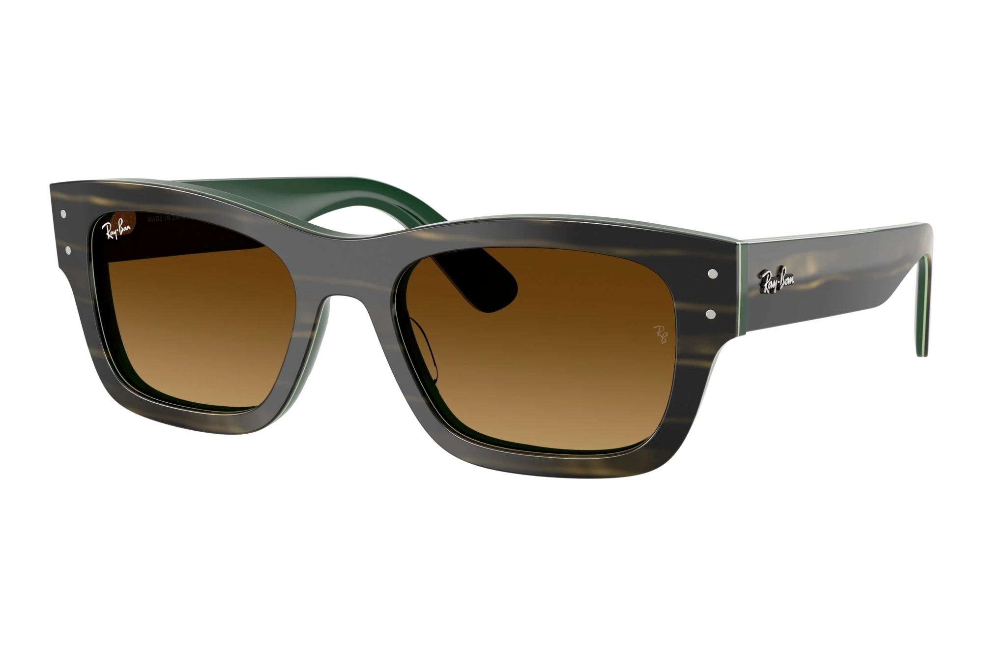 Ray-Ban RB7683S 140285 Gradient BrownStriped Green On Green Ray-Ban RB7683S 140285 Gradient BrownStriped Green On Green