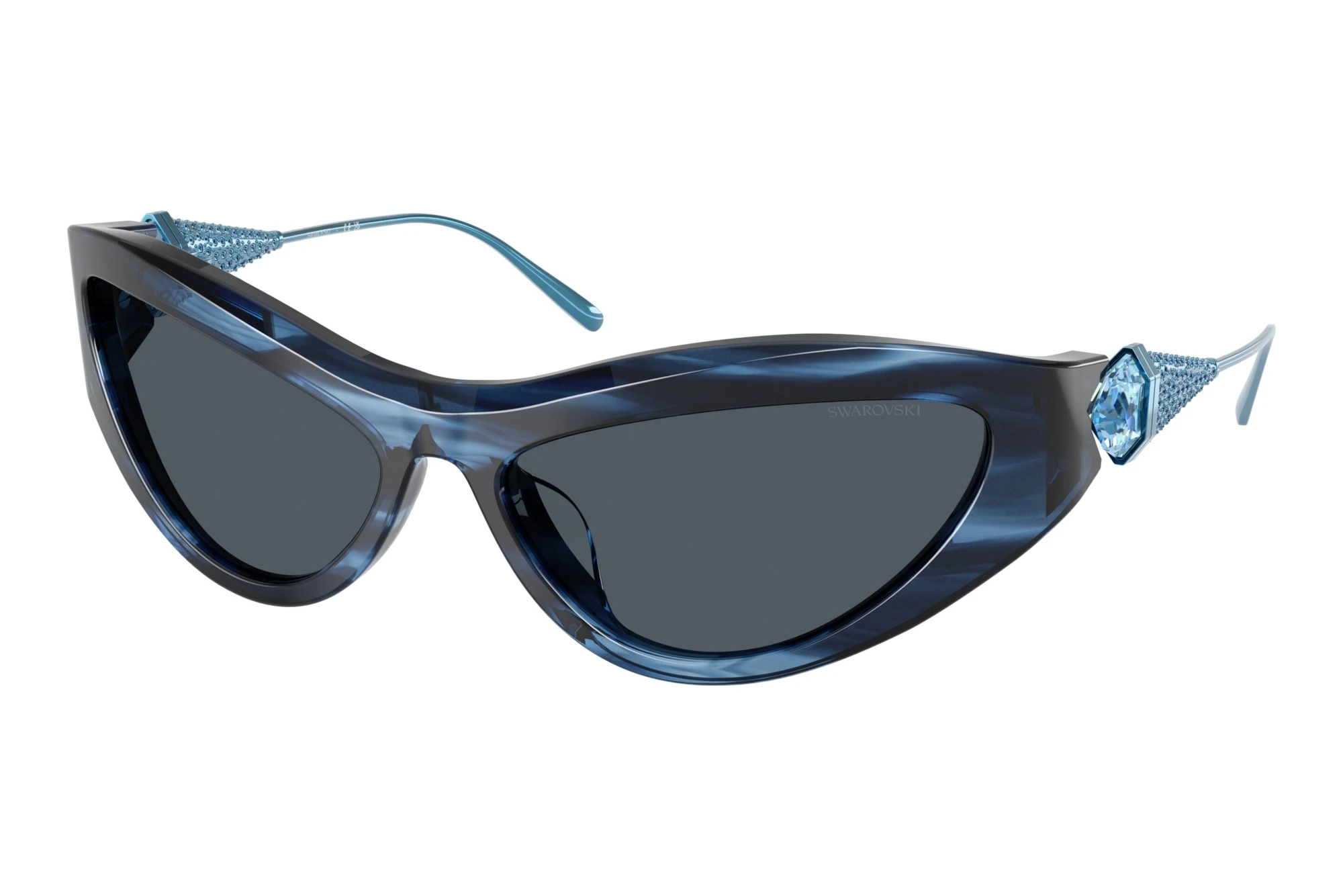 Swarovski SK6046 109087 Dark GreyStriped Blue Swarovski SK6046 109087 Dark GreyStriped Blue