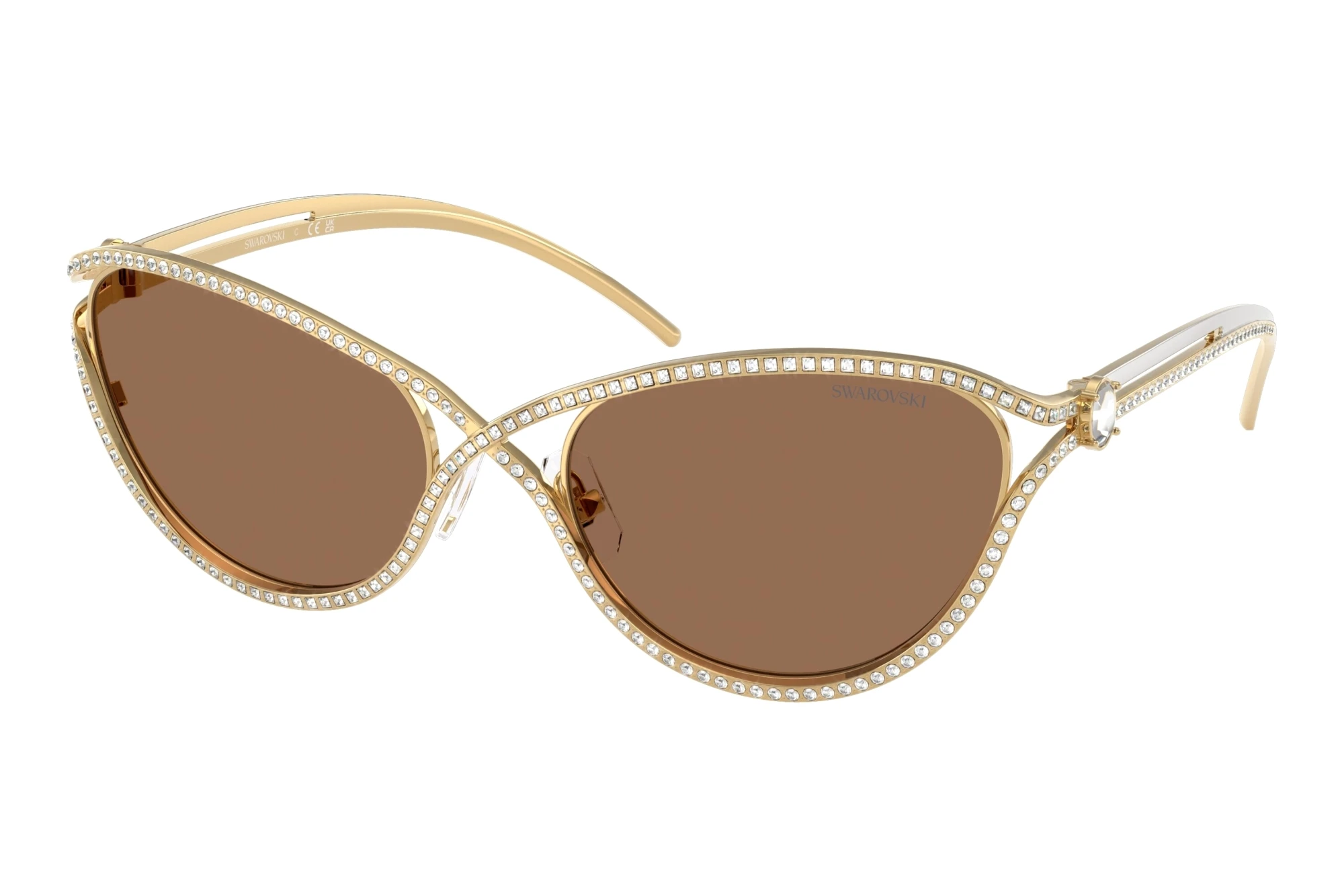 Swarovski SK7025 400473 Dark BrownGold Swarovski SK7025 400473 Dark BrownGold