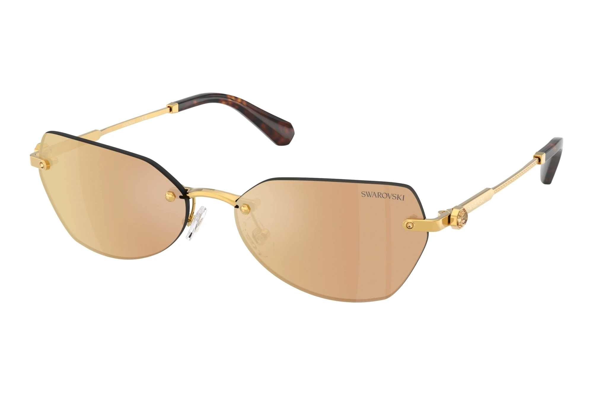 Swarovski SK7038 40077J Dark Brown Mirror Rose GoldDark Gold Swarovski SK7038 40077J Dark Brown Mirror Rose GoldDark Gold