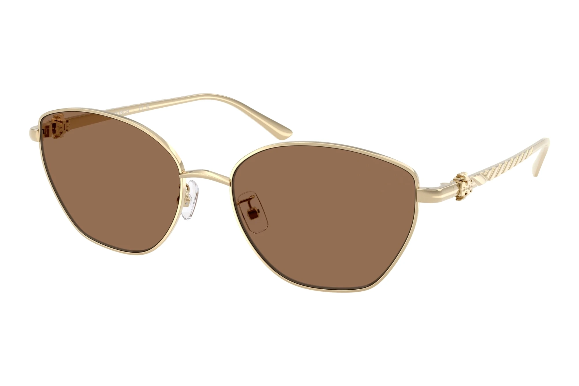 Tory Burch TY6121 334673 Solid BrownShiny Light Gold Tory Burch TY6121 334673 Solid BrownShiny Light Gold