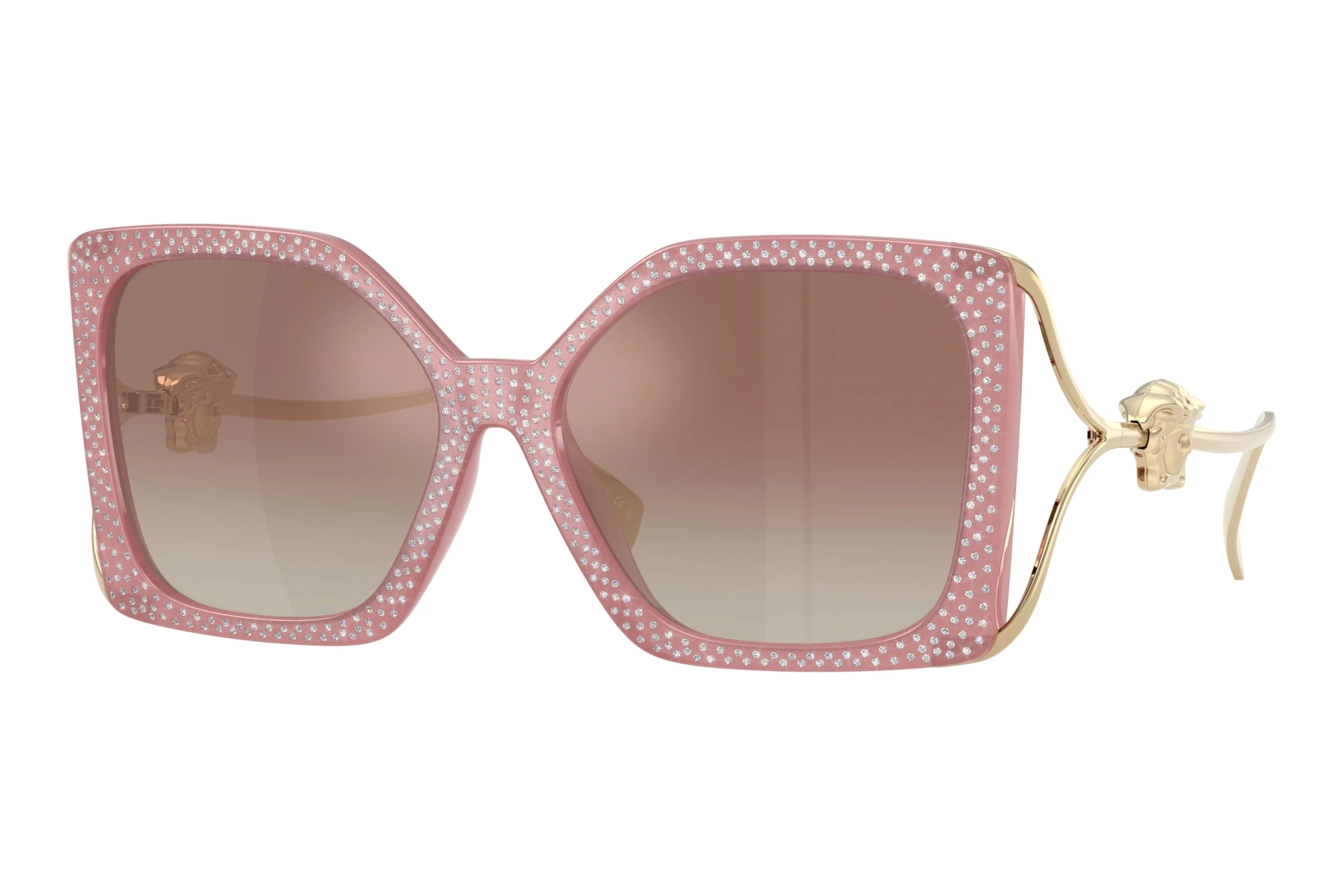 Versace VE4502U 5535B8 Gradient Brown Mirror SilverPink Strass Crystal Versace VE4502U 5535B8 Gradient Brown Mirror SilverPink Strass Crystal