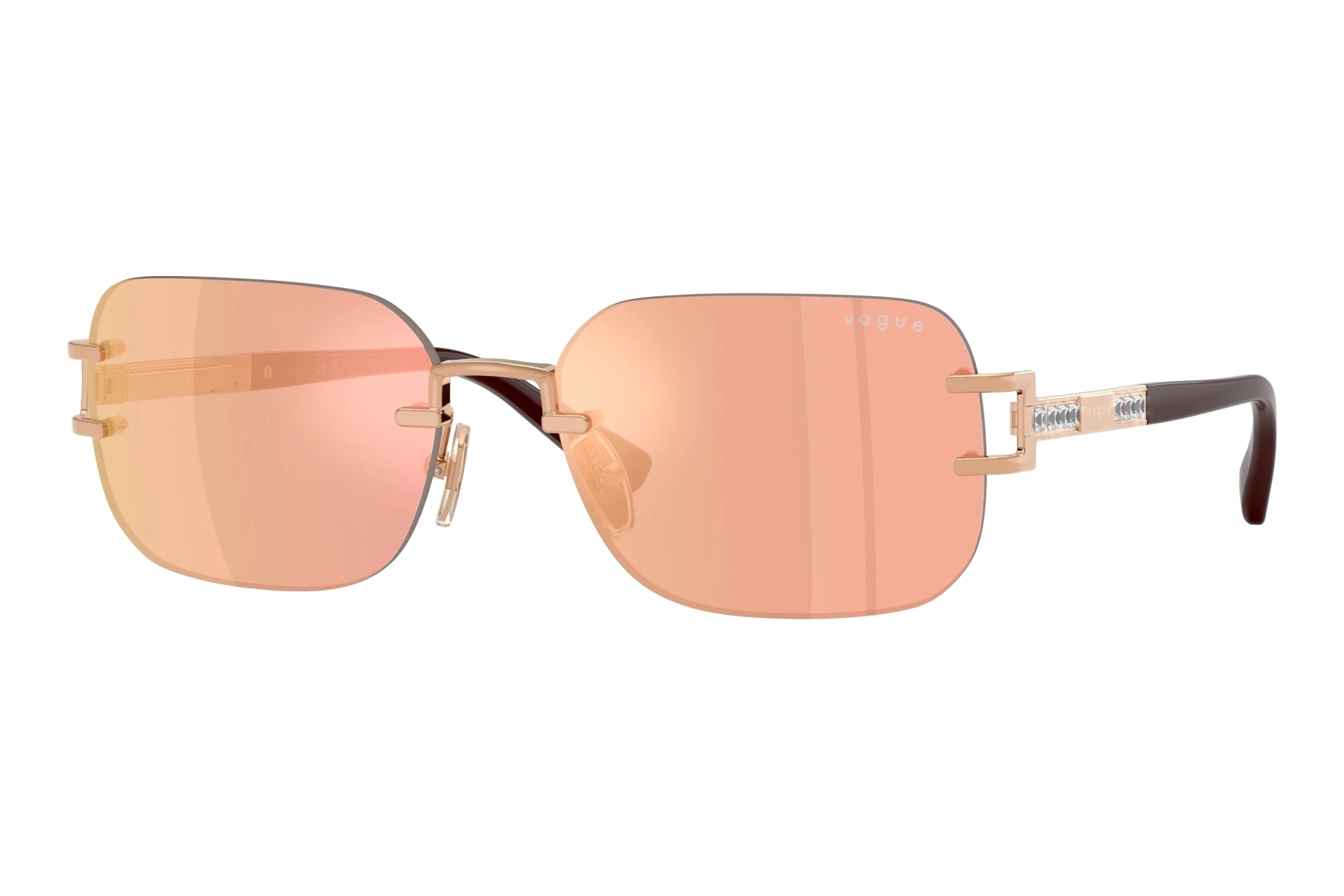 Vogue Eyewear VO4367SB 51526Q Brown Mirror Red/YellowRose Gold Vogue Eyewear VO4367SB 51526Q Brown Mirror Red/YellowRose Gold
