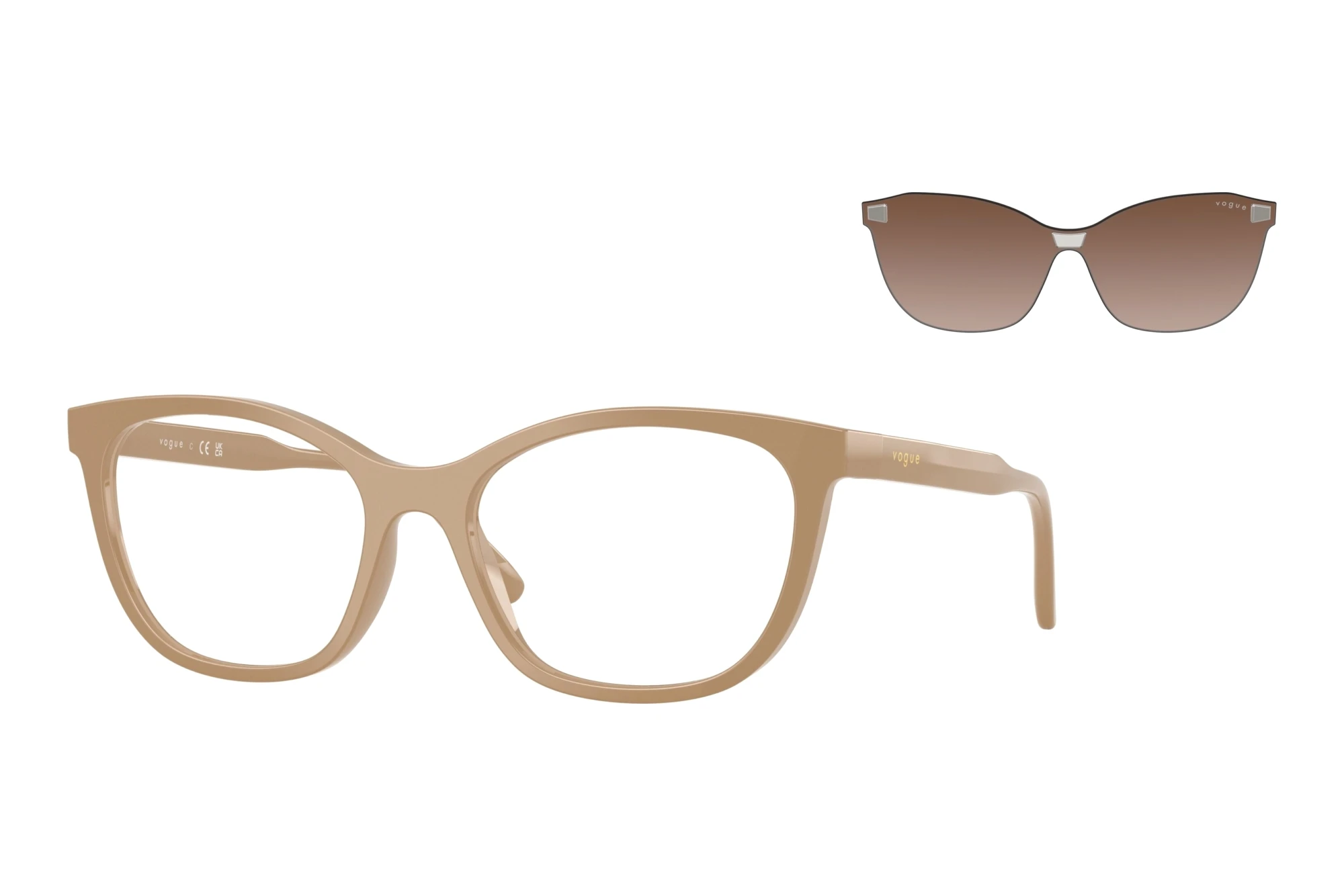 Vogue Eyewear VO5746S 33261W ClearFull Taupe Vogue Eyewear VO5746S 33261W ClearFull Taupe