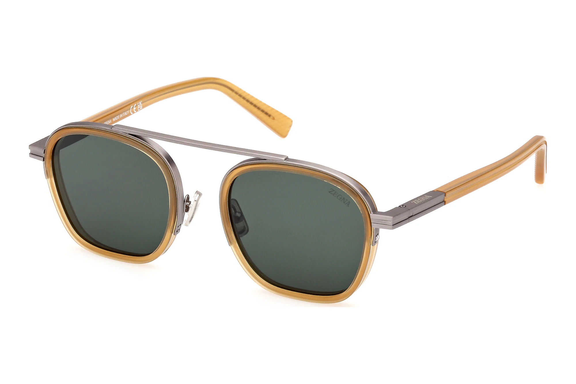 Zegna EZ0231 45N grünGlänzend Hellbraun Zegna EZ0231 45N grünGlänzend Hellbraun