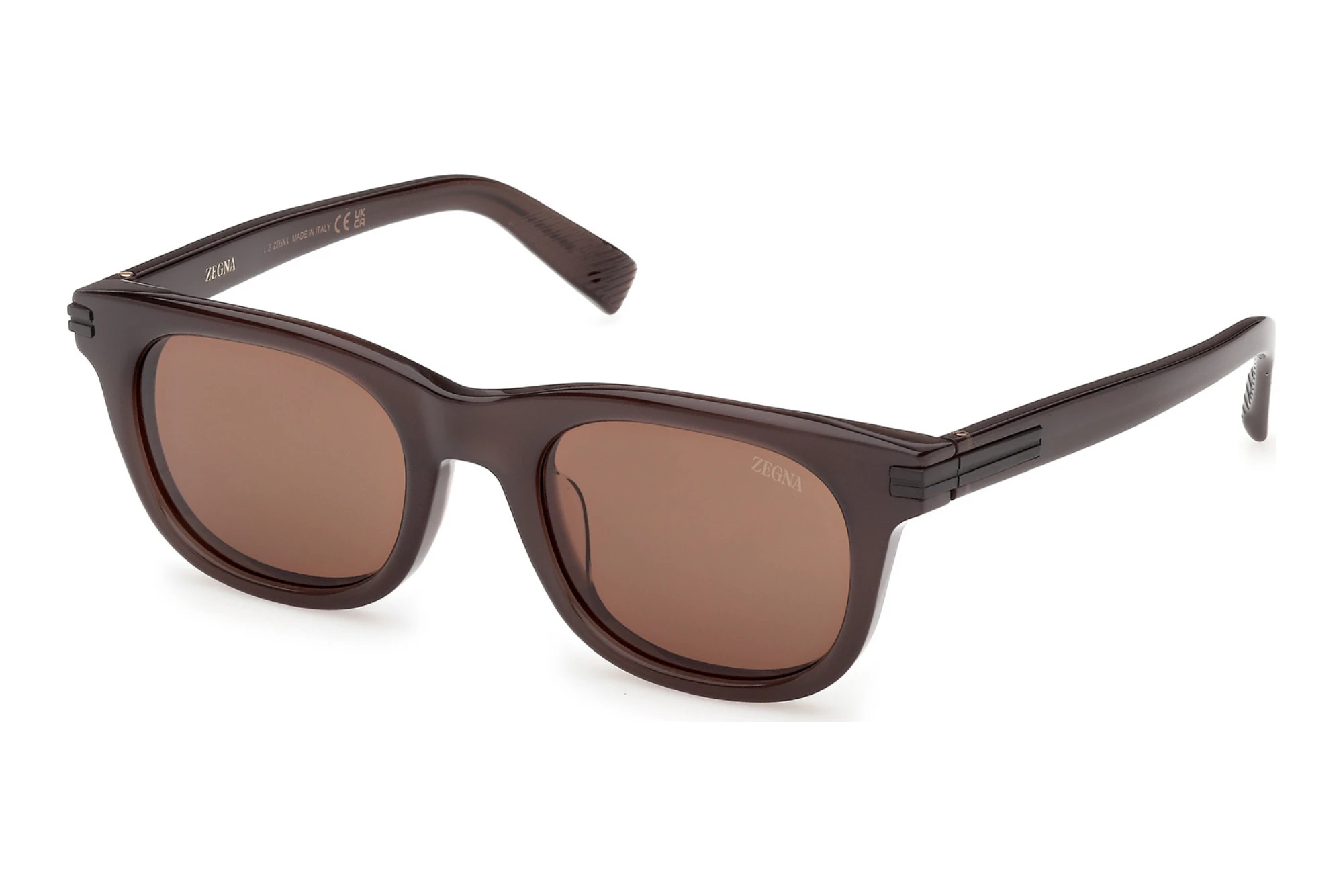 Zegna EZ0281 48E braunGlänzend Dunkelbraun Zegna EZ0281 48E braunGlänzend Dunkelbraun