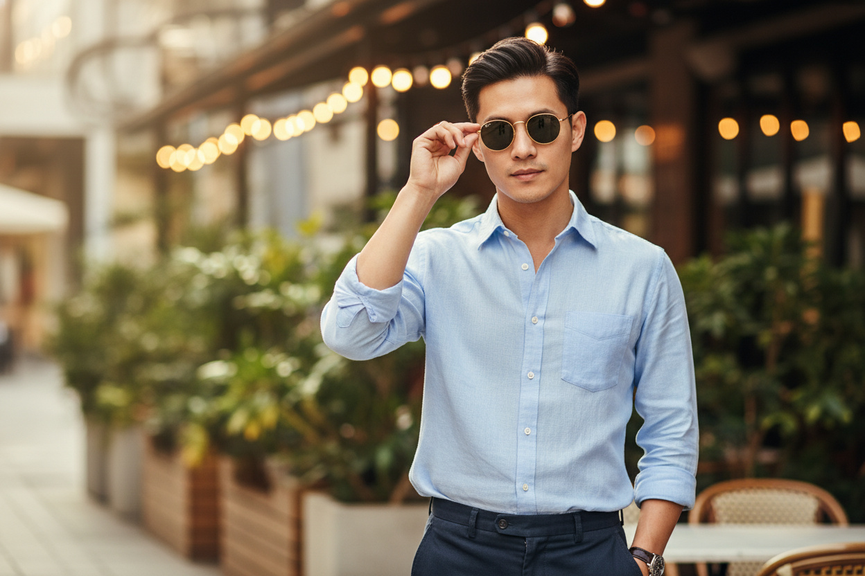 Vooraanzicht Ray-Ban ROUND METAL (RB3447 - 919648)