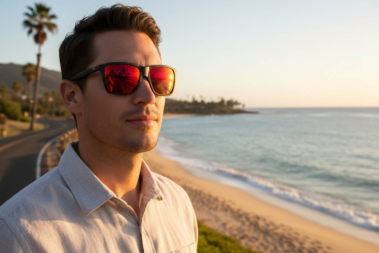 Vooraanzicht Maui Jim Cruzem (RM864-02A)