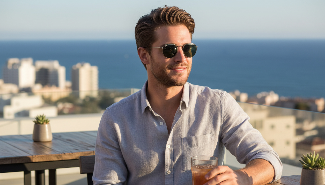 Vooraanzicht Ray-Ban ROUND METAL (RB3447 - 9229B1)
