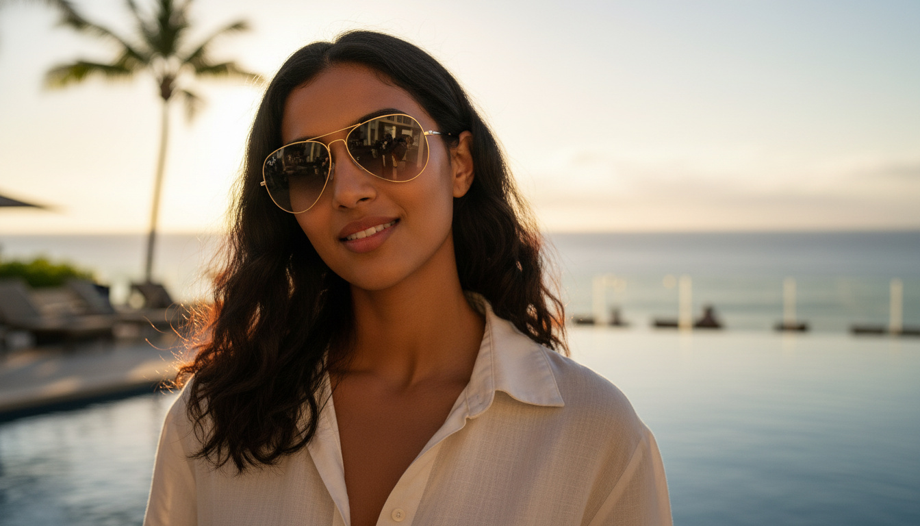 Vooraanzicht Ray-Ban AVIATOR METAL II (RB3689 - 001/GD)