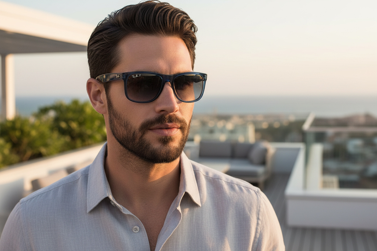 Vooraanzicht Ray-Ban JUSTIN (RB4165 - 6596T3)