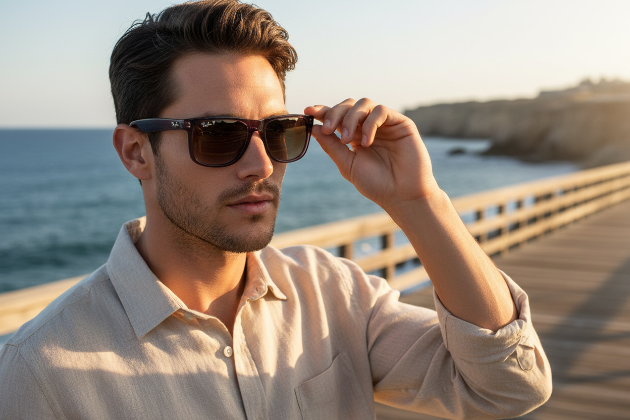 Vooraanzicht Ray-Ban JUSTIN (RB4165 - 6597T5)