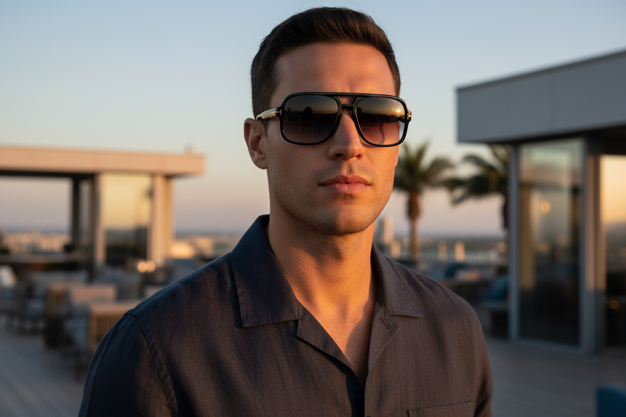 Vooraanzicht Tom Ford FALCONER-02 (FT0884 - 01B)