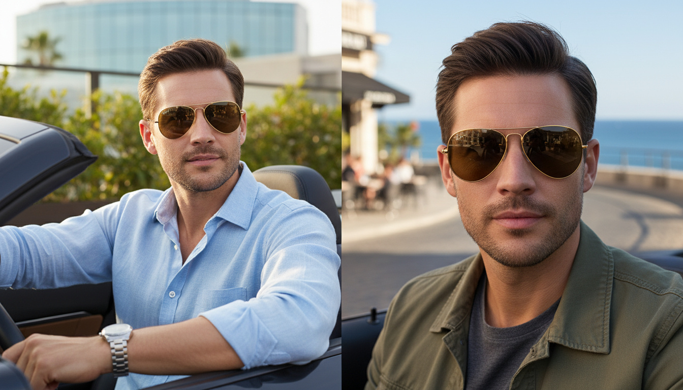 Vooraanzicht Ray-Ban AVIATOR LARGE METAL (RB3025 - 9196G5)