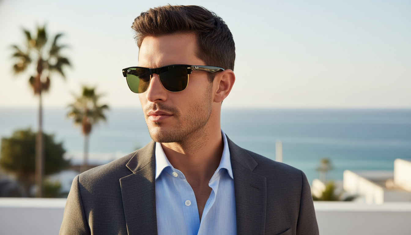 Vooraanzicht Ray-Ban CLUBMASTER OVERSIZED (RB4175 - 877)