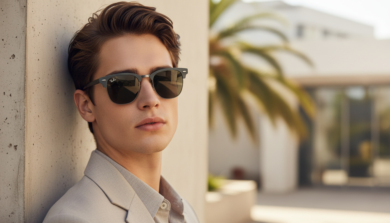 Vooraanzicht Ray-Ban CLUBMASTER METAL (RB3716 - 9256B1)