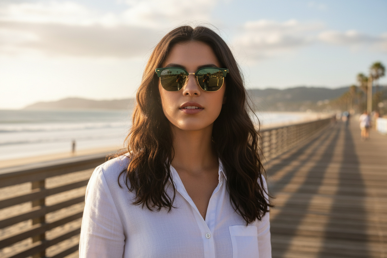 Vooraanzicht Ray-Ban NEW CLUBMASTER (RB4416 - 6655G4)