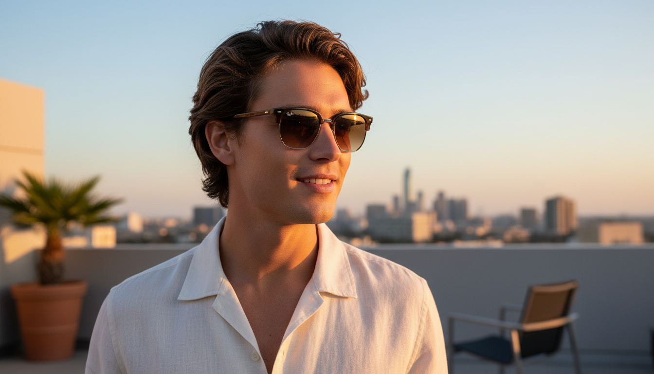 Vooraanzicht Ray-Ban NEW CLUBMASTER (RB4416 - 710/51)