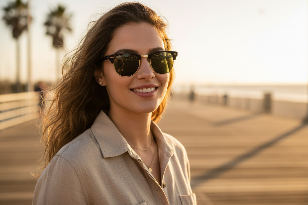 Vooraanzicht Ray-Ban CLUBMASTER (RB3016 - W0365)