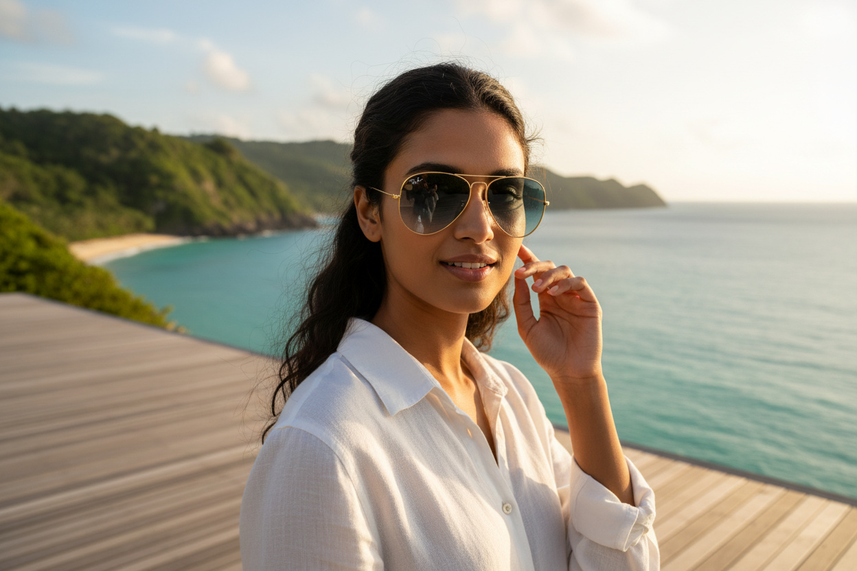 Vooraanzicht Ray-Ban AVIATOR LARGE METAL (RB3025 - 001/3M)