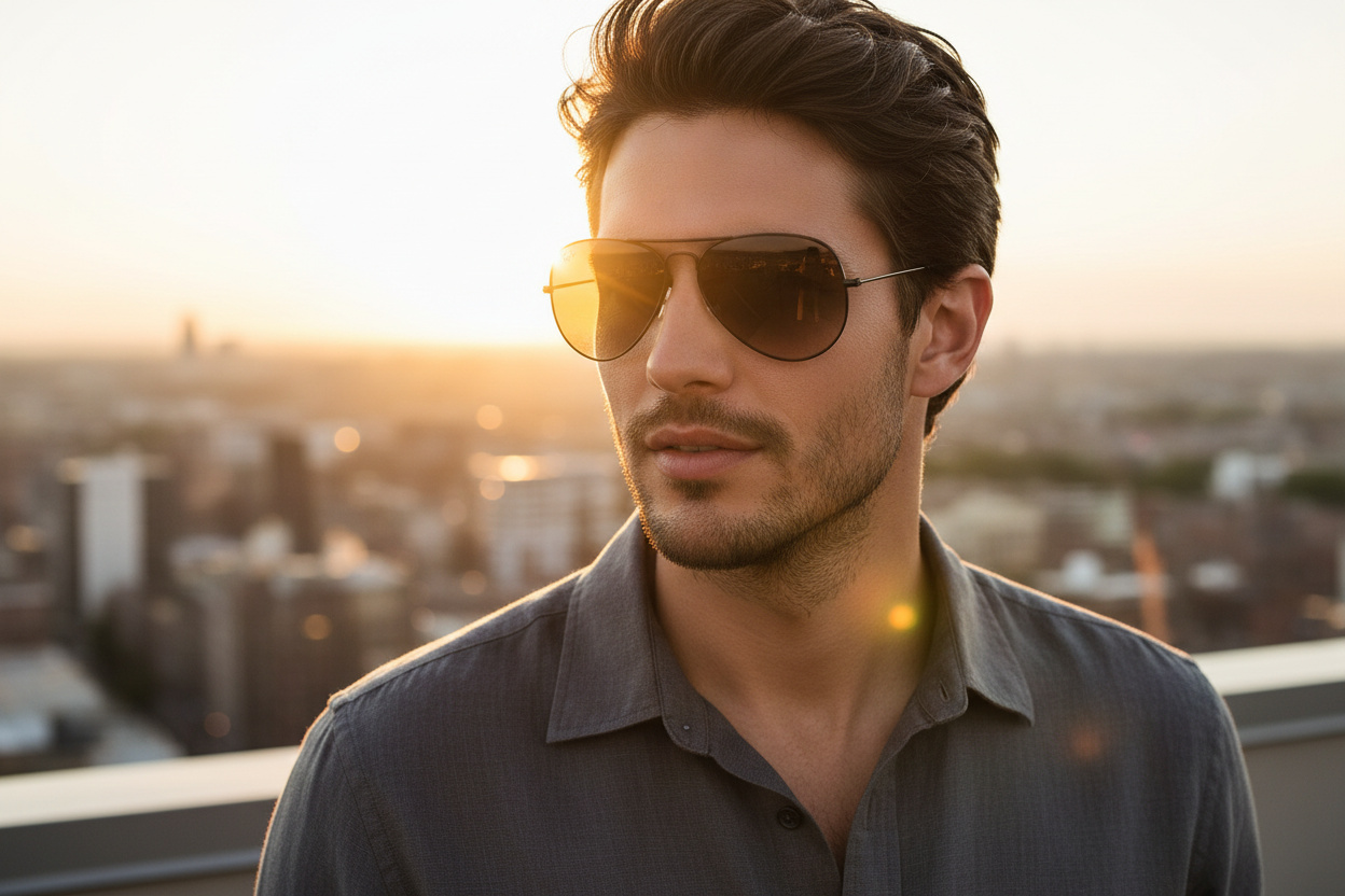 Vooraanzicht Ray-Ban AVIATOR LARGE METAL (RB3025 - 002/51)