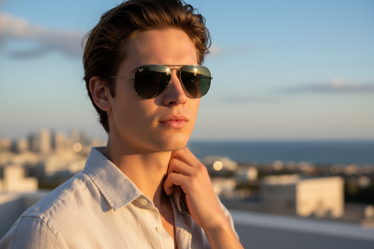 Vooraanzicht Ray-Ban AVIATOR LARGE METAL (RB3025 - 004/71)