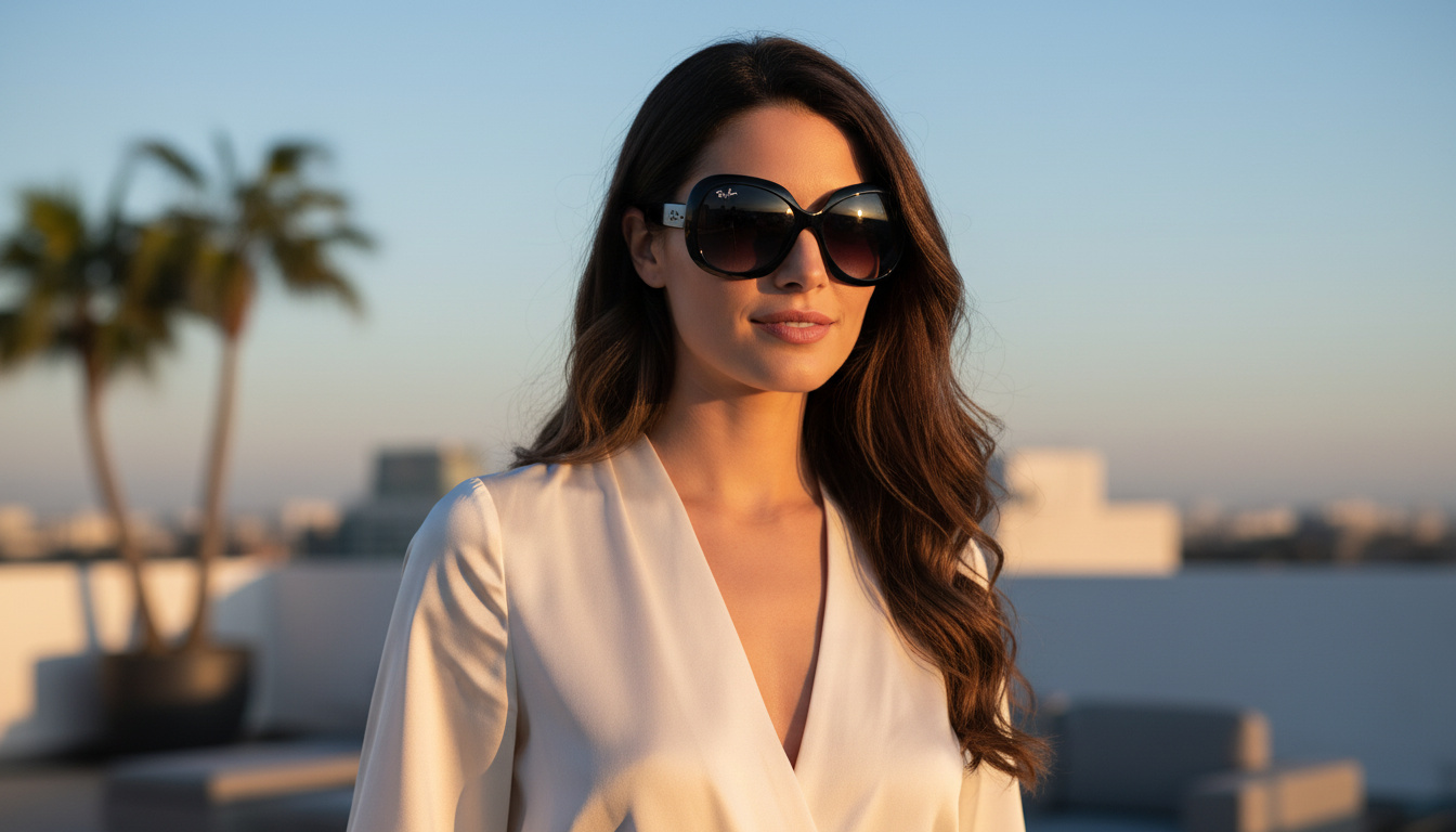 Vooraanzicht Ray-Ban JACKIE OHH II (RB4098 - 601/8G)