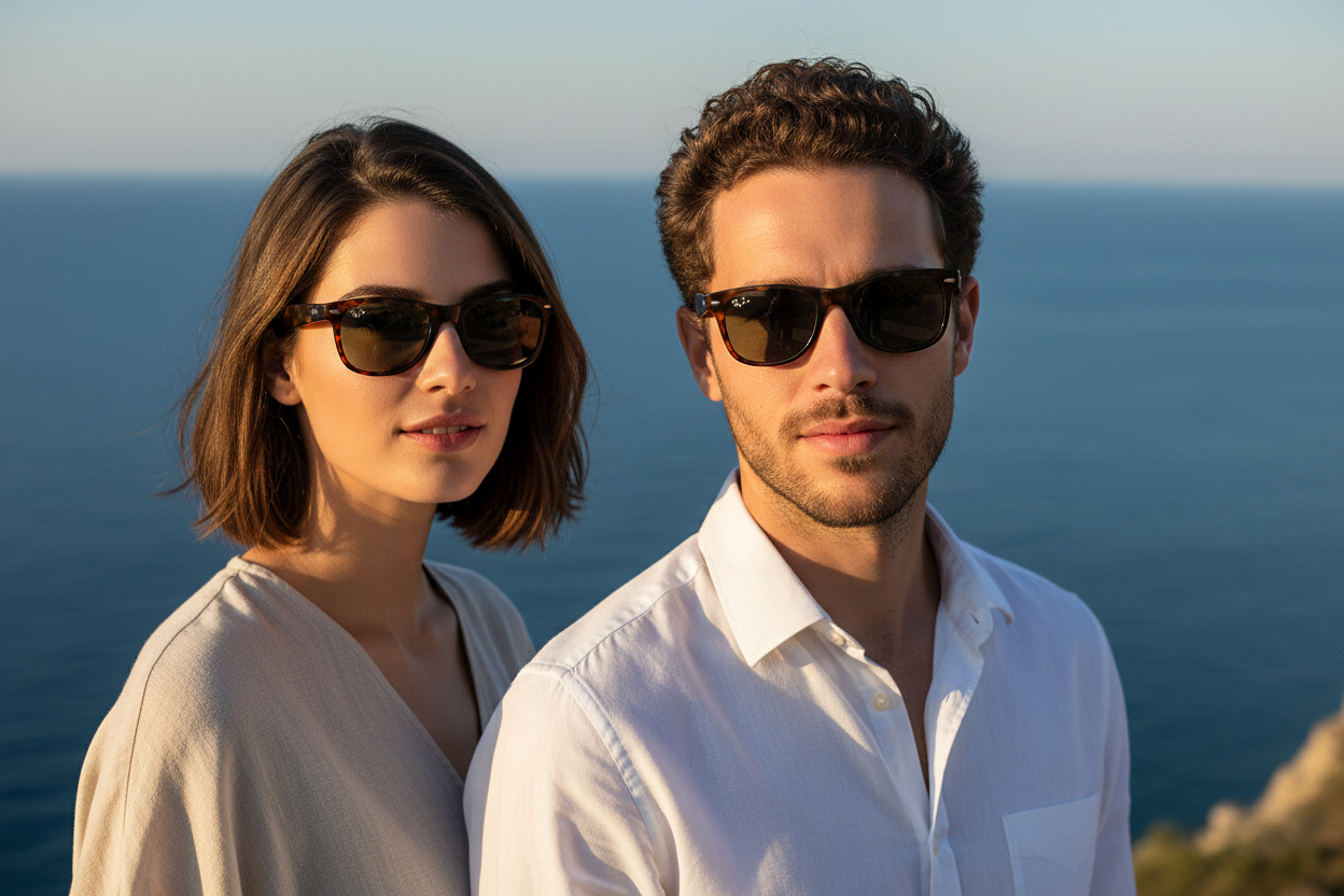 Vooraanzicht Ray-Ban NEW WAYFARER (RB2132 - 865/B1)