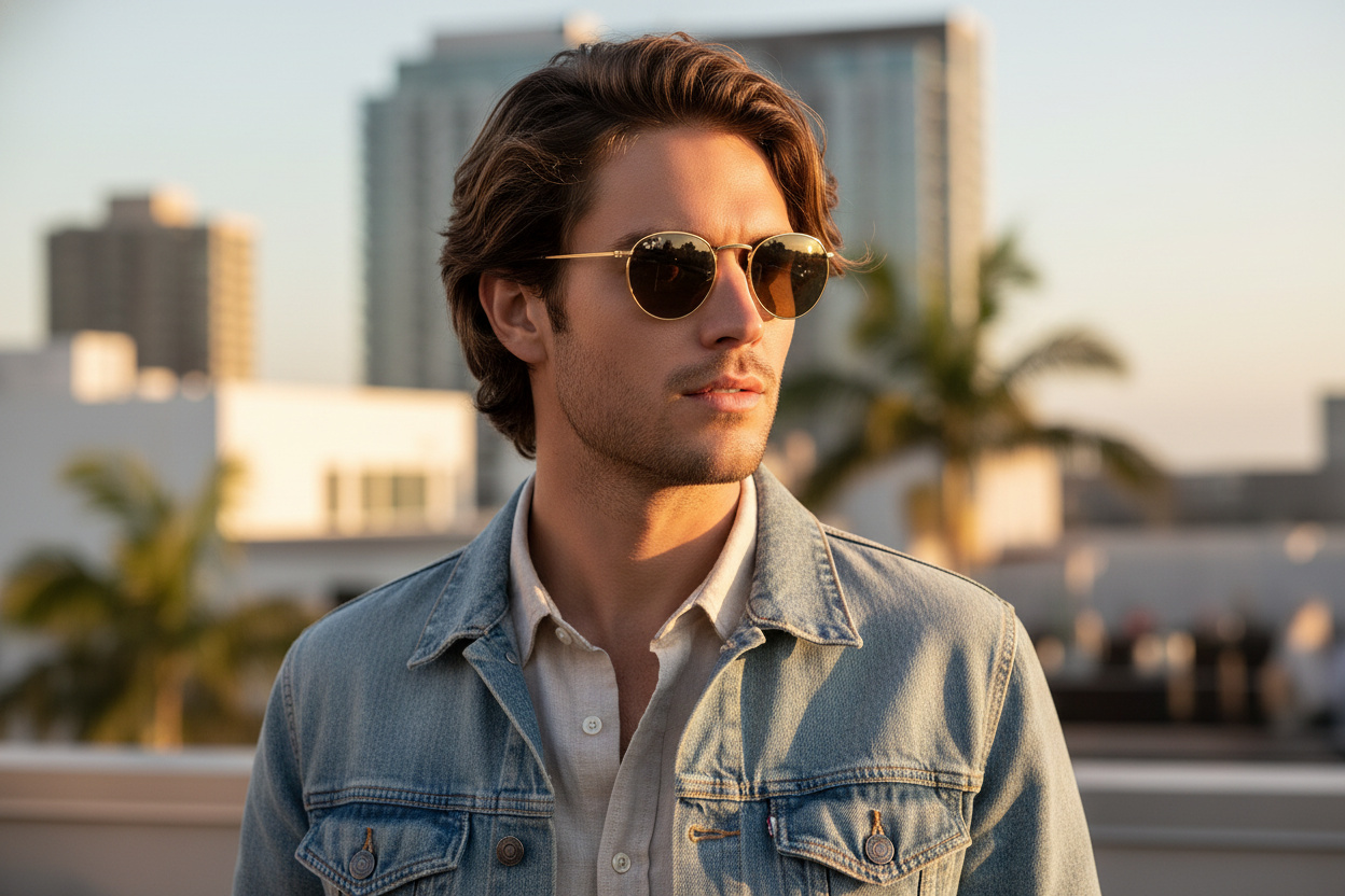 Vooraanzicht Ray-Ban ROUND METAL (RB3447 - 001/G5)