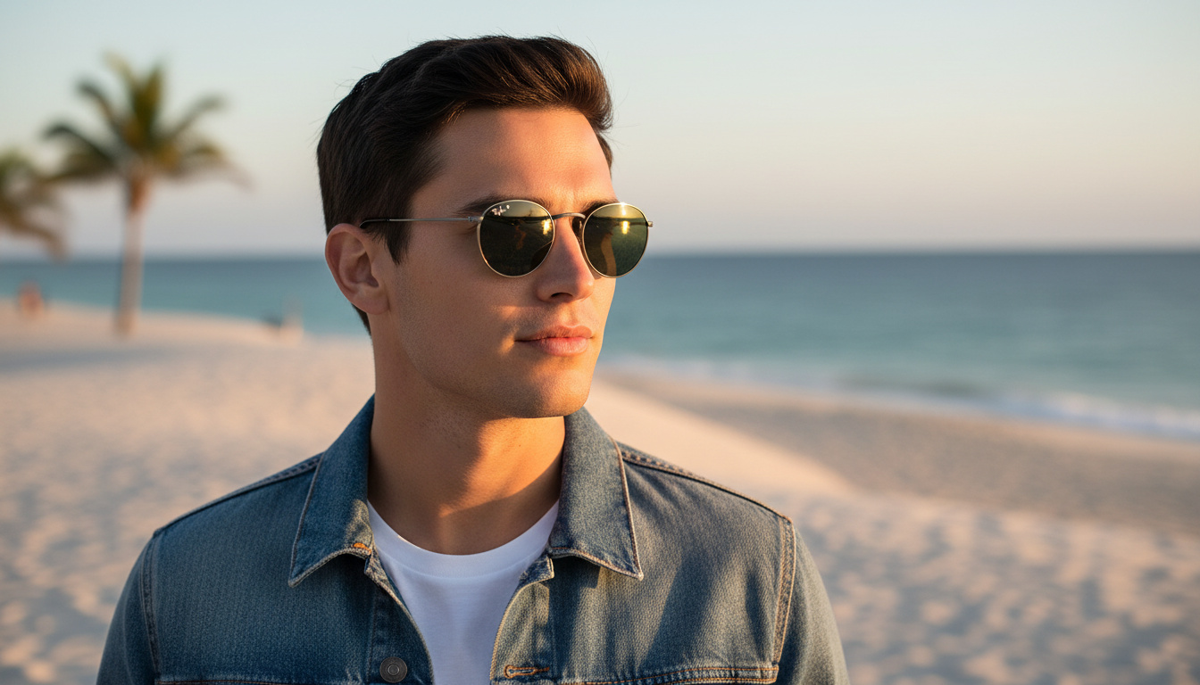 Vooraanzicht Ray-Ban ROUND METAL (RB3447 - 004/G4)
