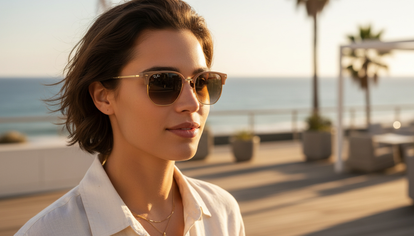 Vooraanzicht Ray-Ban NEW CLUBMASTER (RB4416 - 672151)