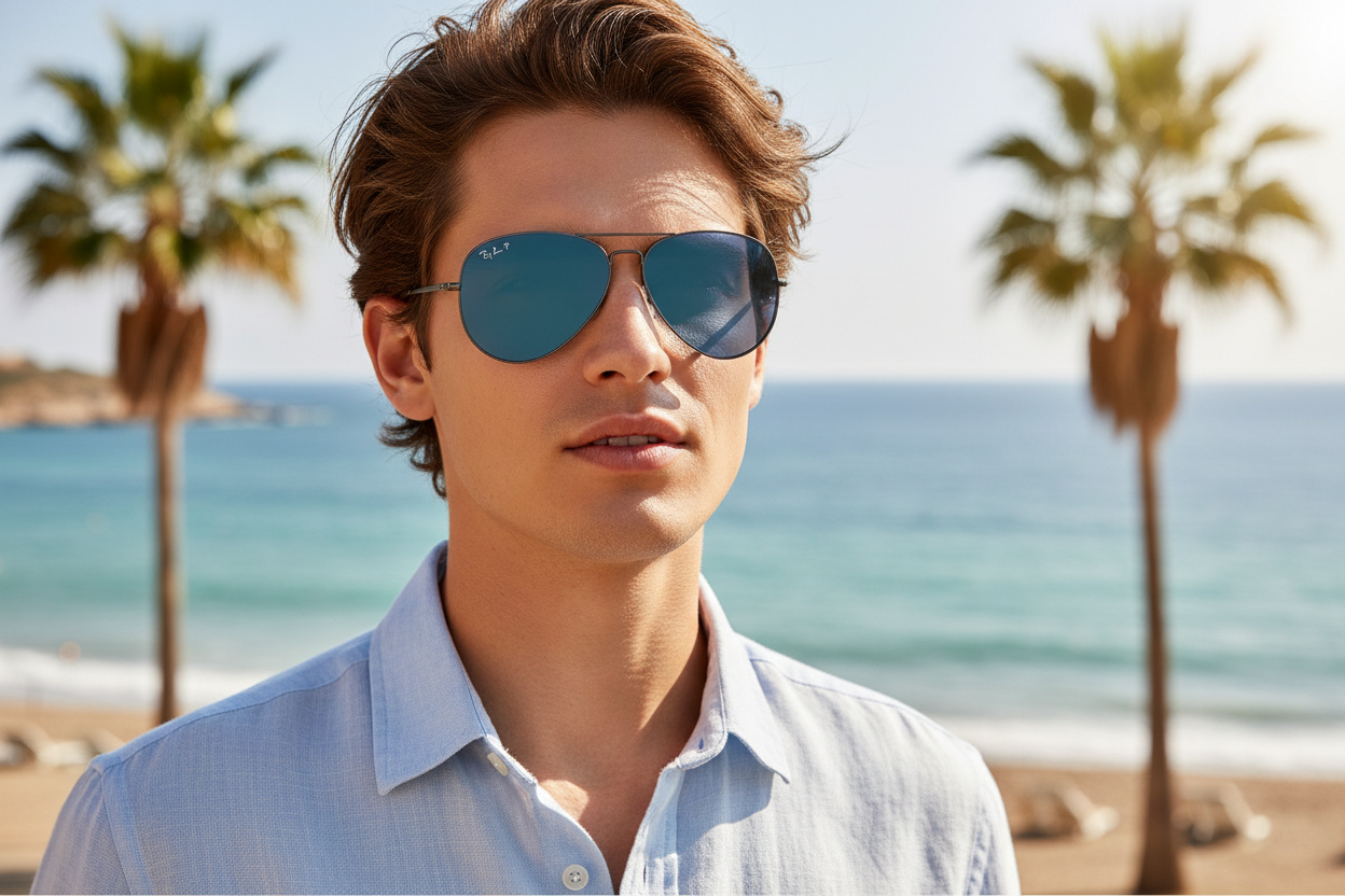 Vooraanzicht Ray-Ban AVIATOR TITANIUM (RB8089 - 165/S2)