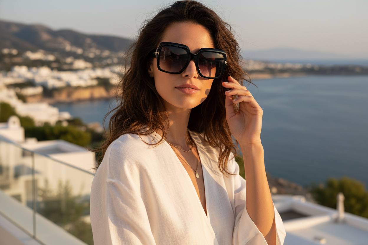 Vooraanzicht Tom Ford KAYA (FT1082 - 01B)