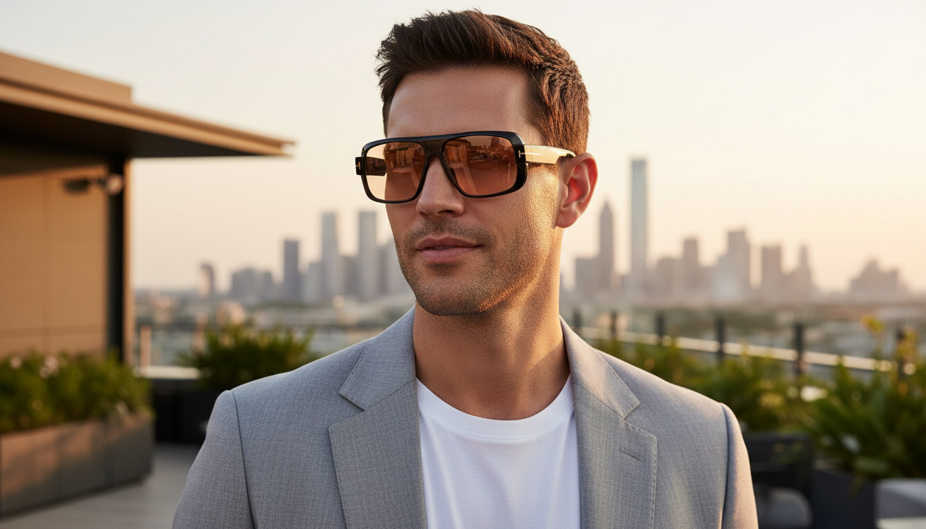 Vooraanzicht Tom Ford TURNER (FT1101 - 01E)