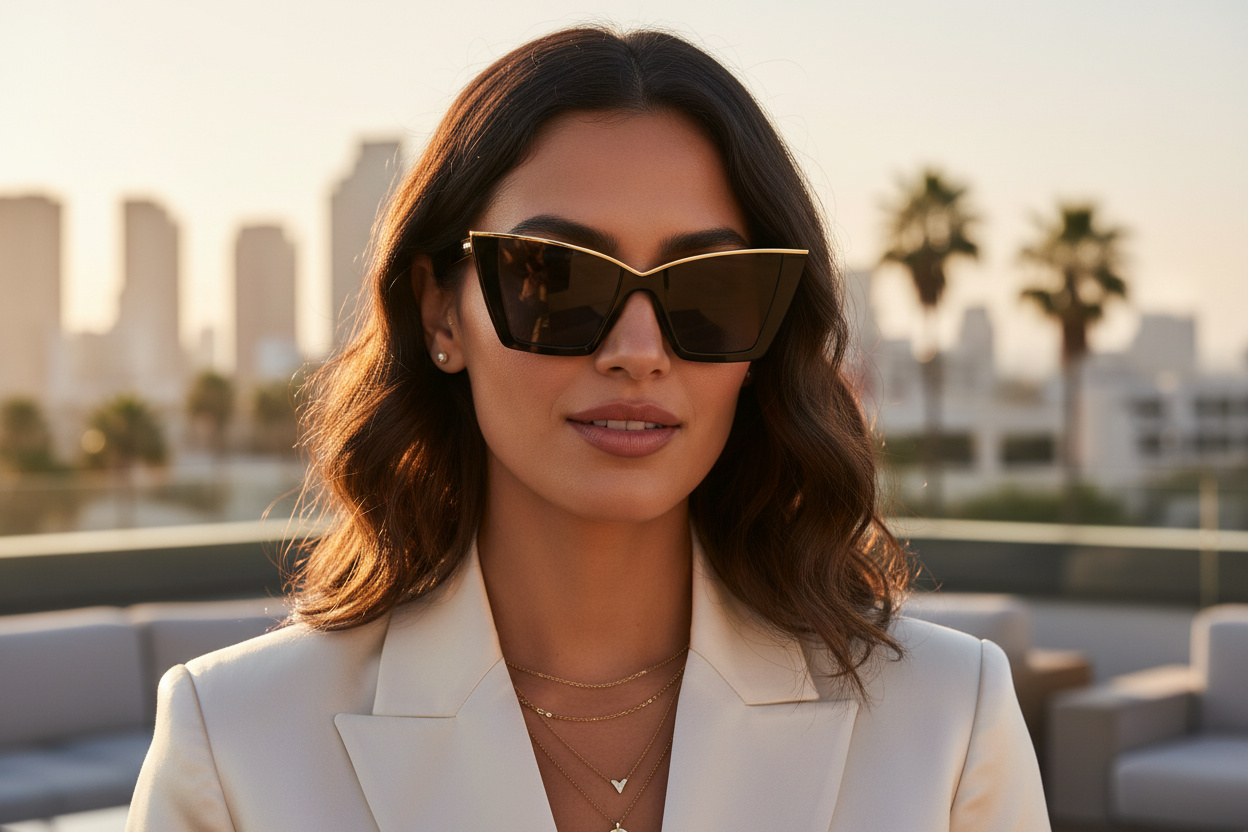 Vooraanzicht Saint Laurent SL 570 (001)